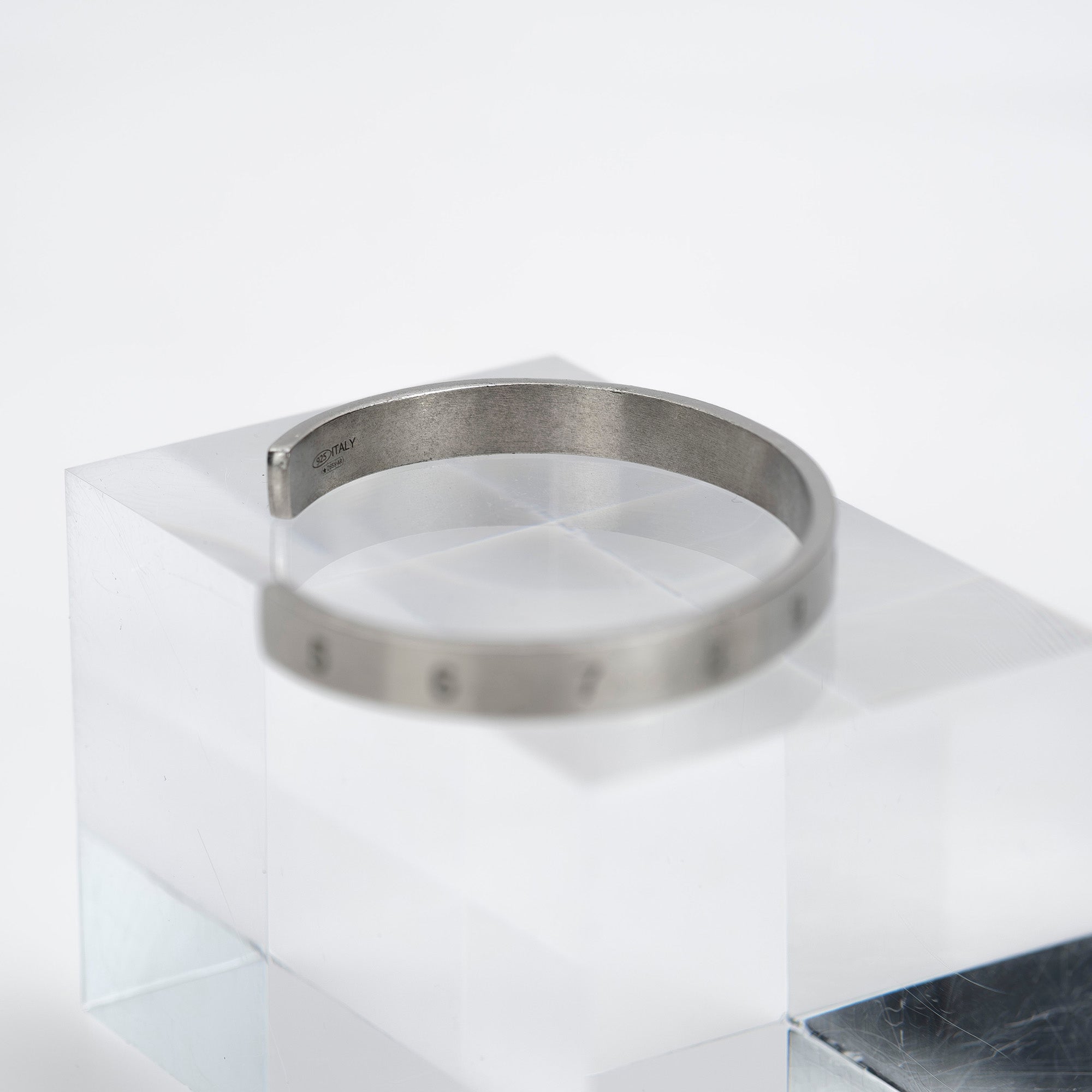 Maison Margiela Number Bangle, Serial Number 11, Sterling Silver, Size 02, Men's and Women's Accessories