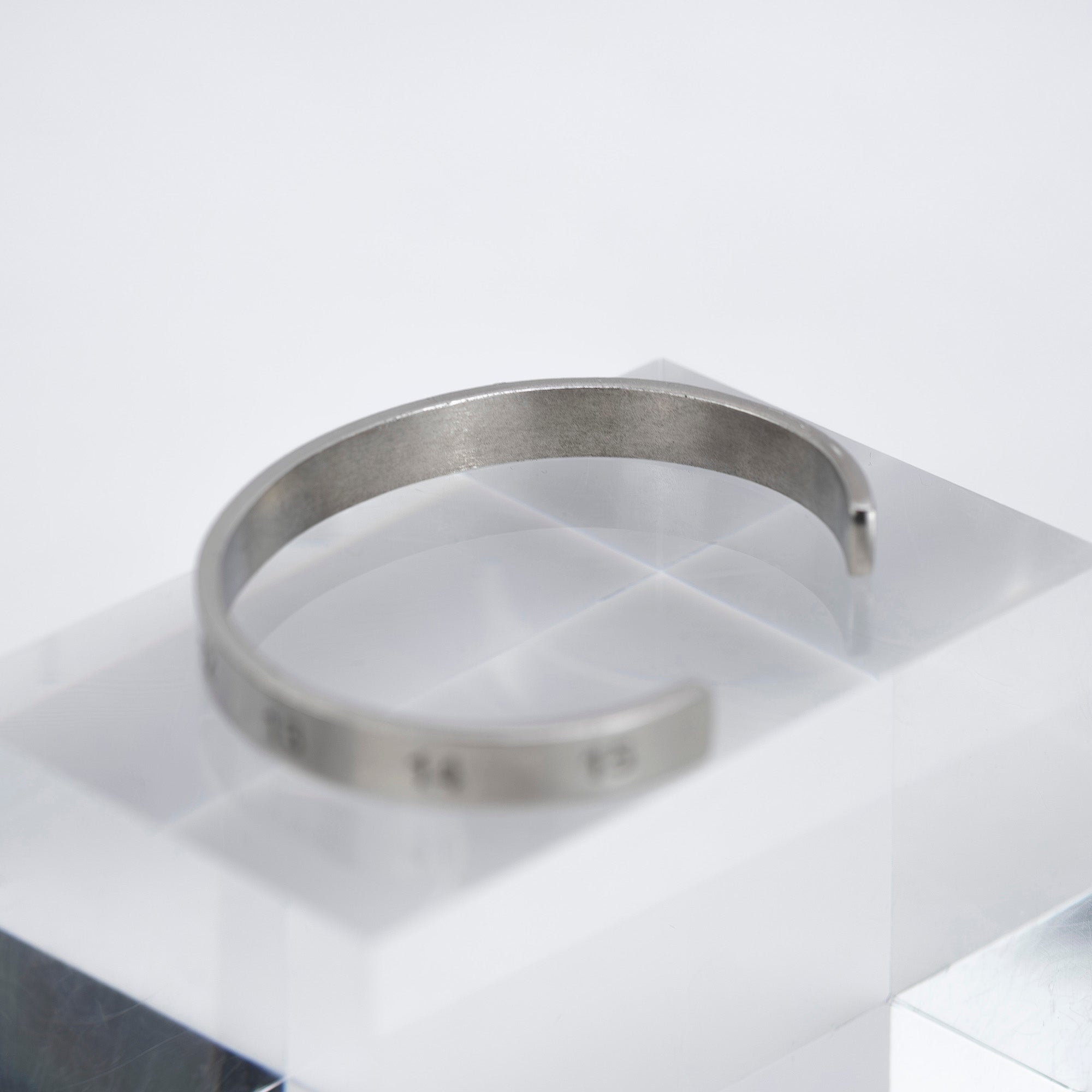 Maison Margiela Number Bangle, Serial Number 11, Sterling Silver, Size 02, Men's and Women's Accessories