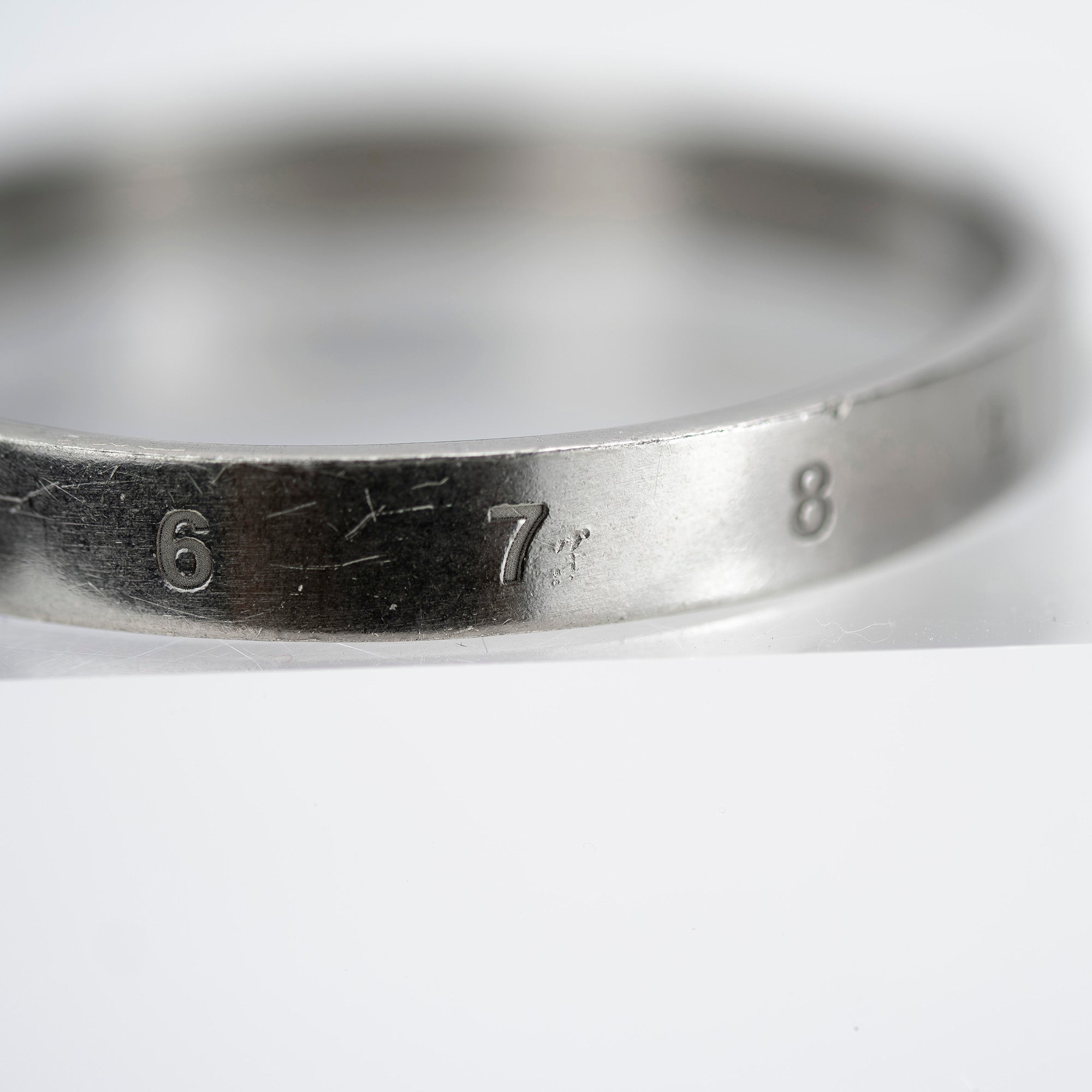 Maison Margiela Number Bangle, Serial Number 11, Sterling Silver, Size 02, Men's and Women's Accessories