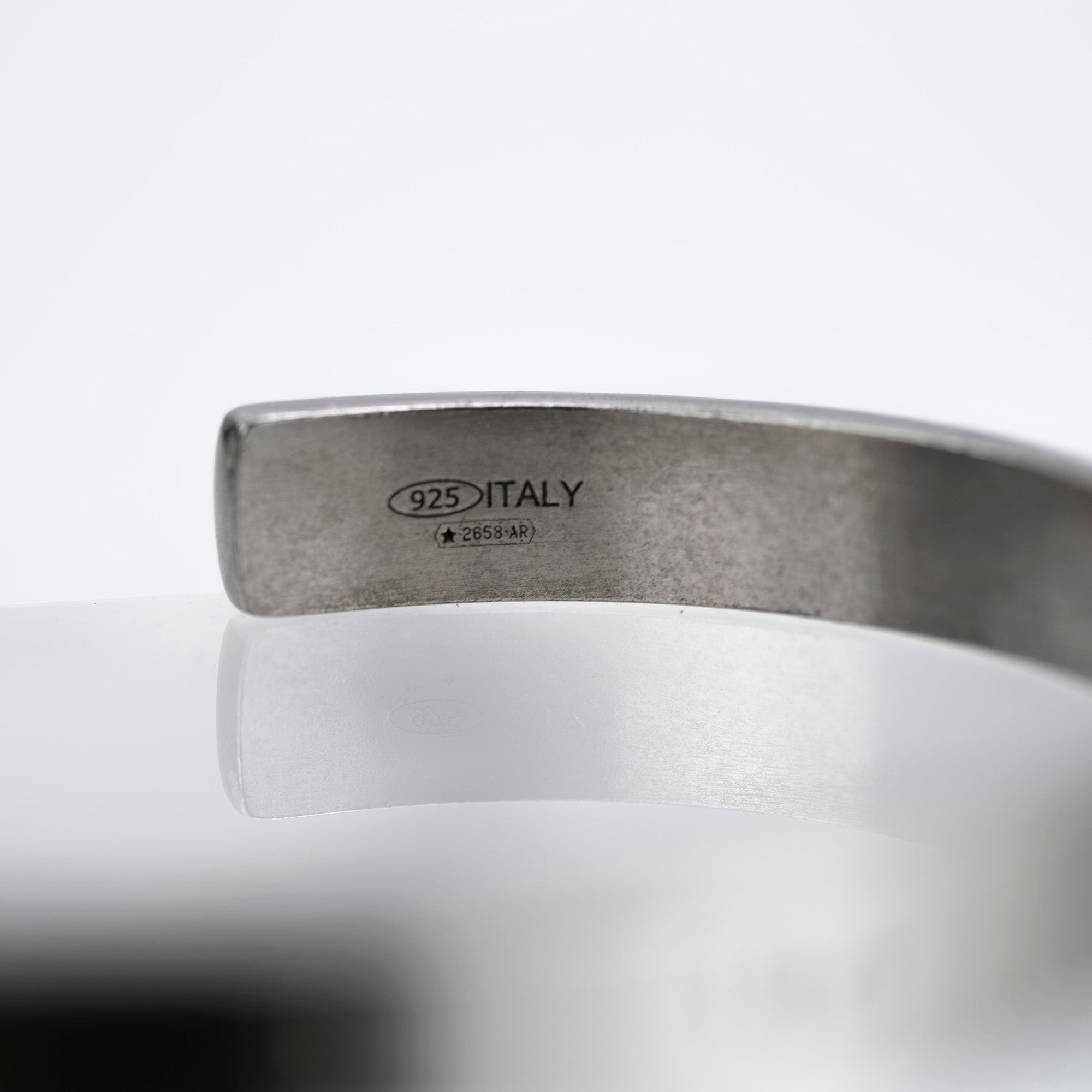 Maison Margiela Number Bangle, Serial Number 11, Sterling Silver, Size 02, Men's and Women's Accessories