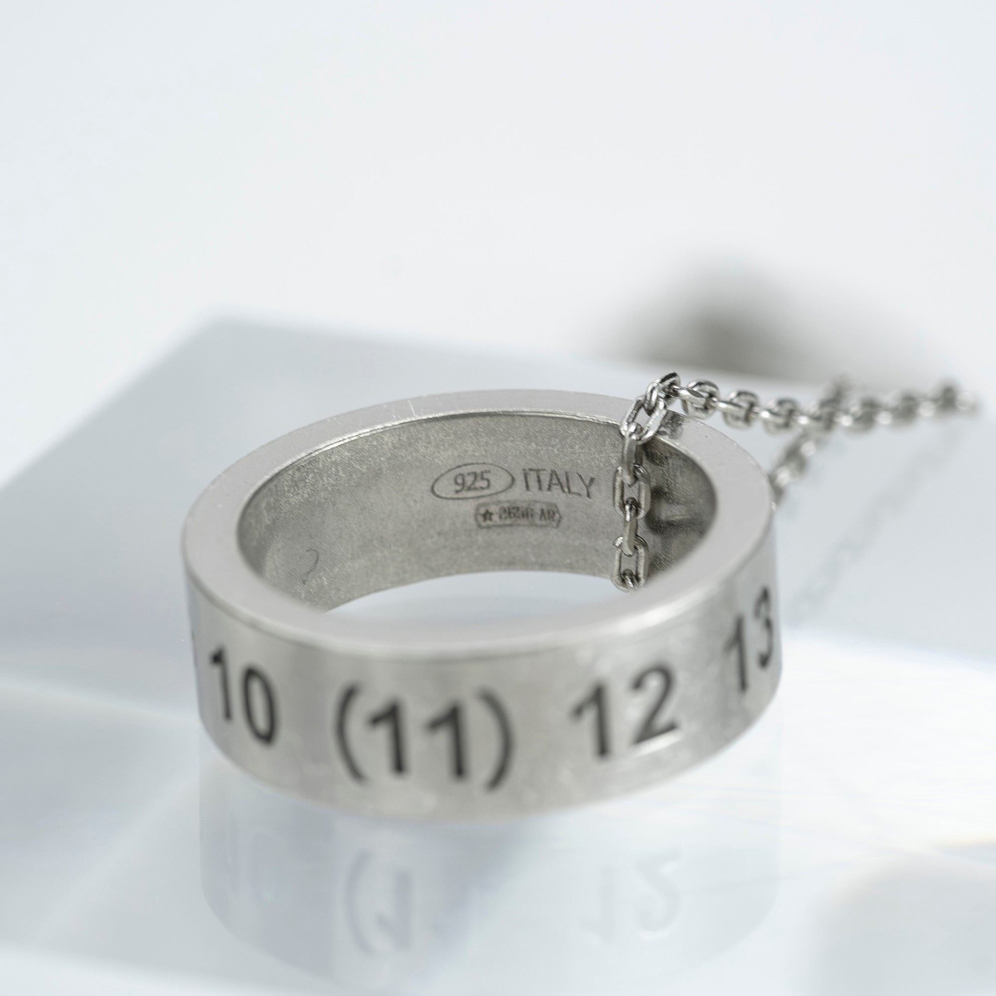 Maison Margiela Number Necklace Pendant with Serial Number 11, Sterling Silver, Men's and Women's Accessories
