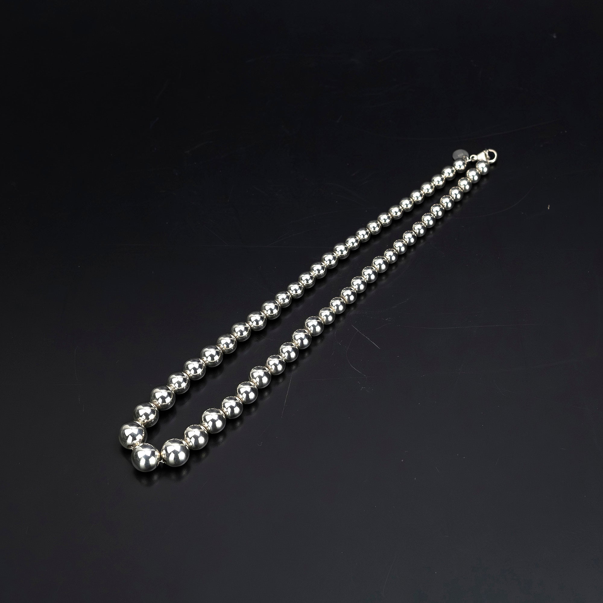 Tiffany & Co. Hardware Ball Necklace in 925 Sterling Silver, Women's Jewelry, Includes Box and Dust Bag