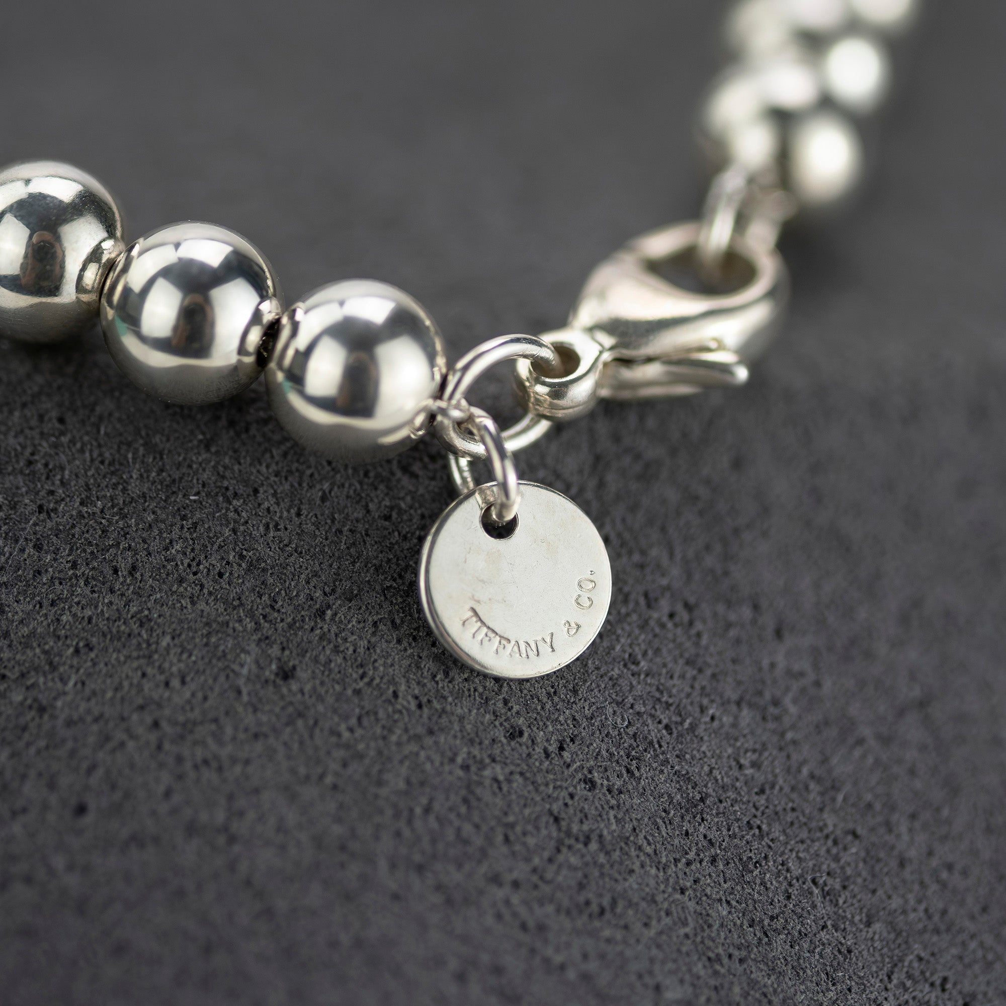 Tiffany & Co. Hardware Ball Necklace in 925 Sterling Silver, Women's Jewelry, Includes Box and Dust Bag