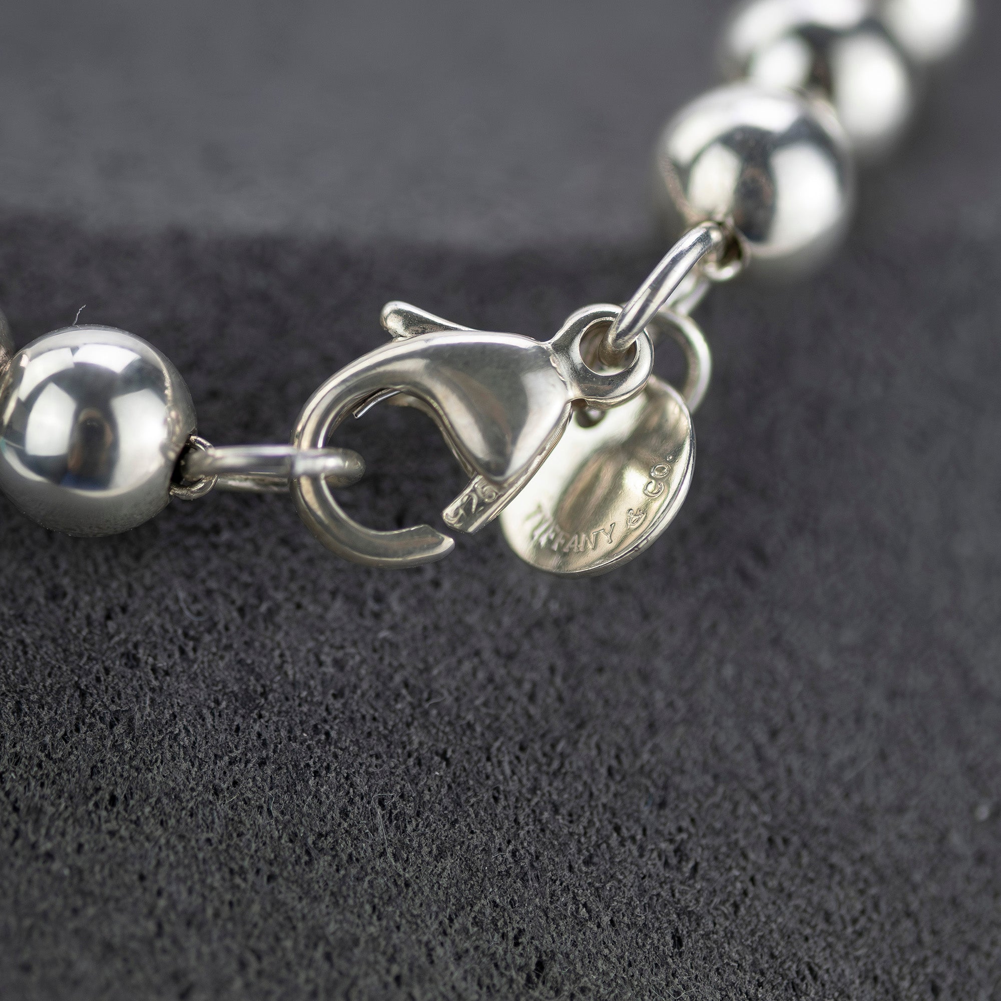 Tiffany & Co. Hardware Ball Necklace in 925 Sterling Silver, Women's Jewelry, Includes Box and Dust Bag