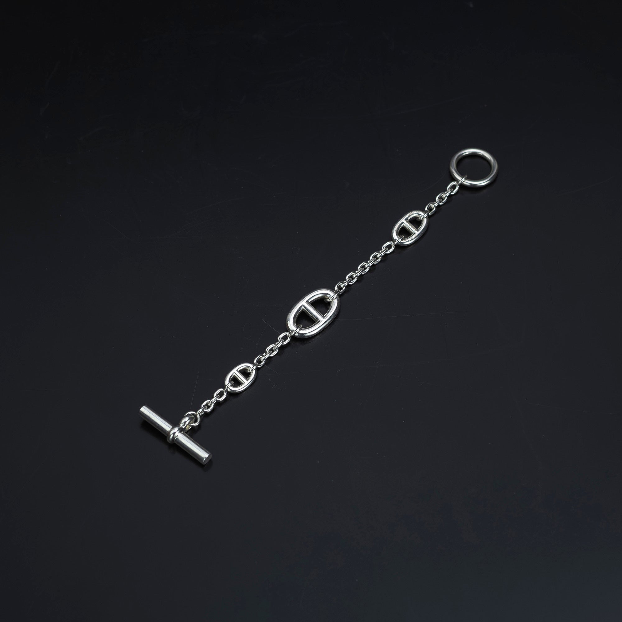 Hermès Farandole SH Bracelet with Chaine d'Ancre motif, 925 silver, approximately 24.99g