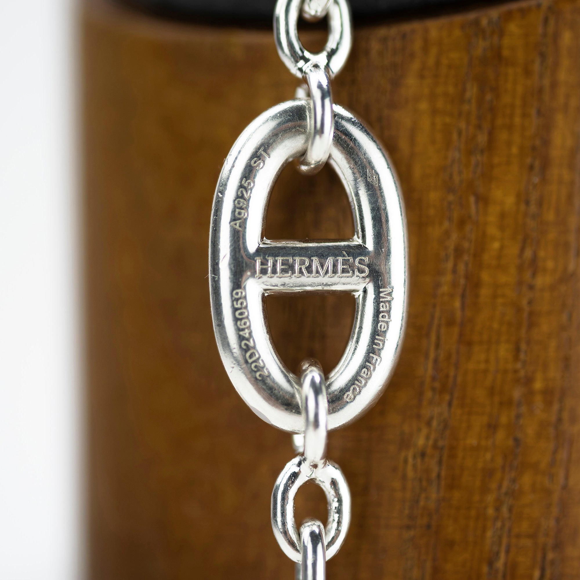 Hermès Farandole Sterling Silver Bracelet with Chaine d'Ancre Motif, 925 Sterling Silver, Approx. 25.39g