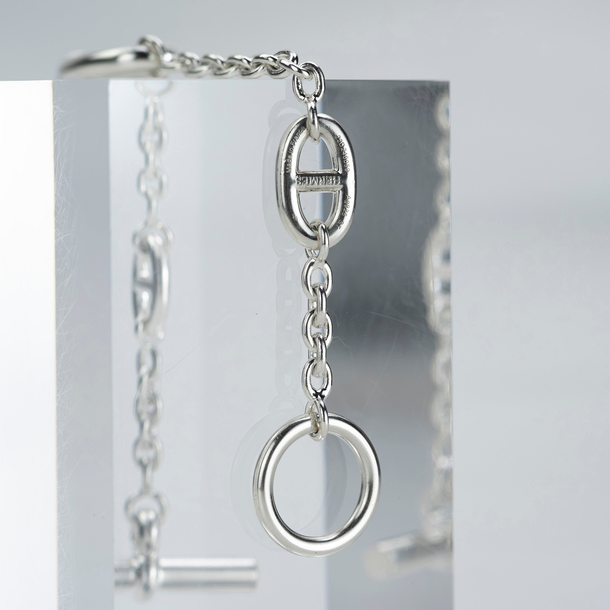 Hermès Farandole Sterling Silver Bracelet with Chaine d'Ancre Motif, 925 Sterling Silver, Approx. 25.39g