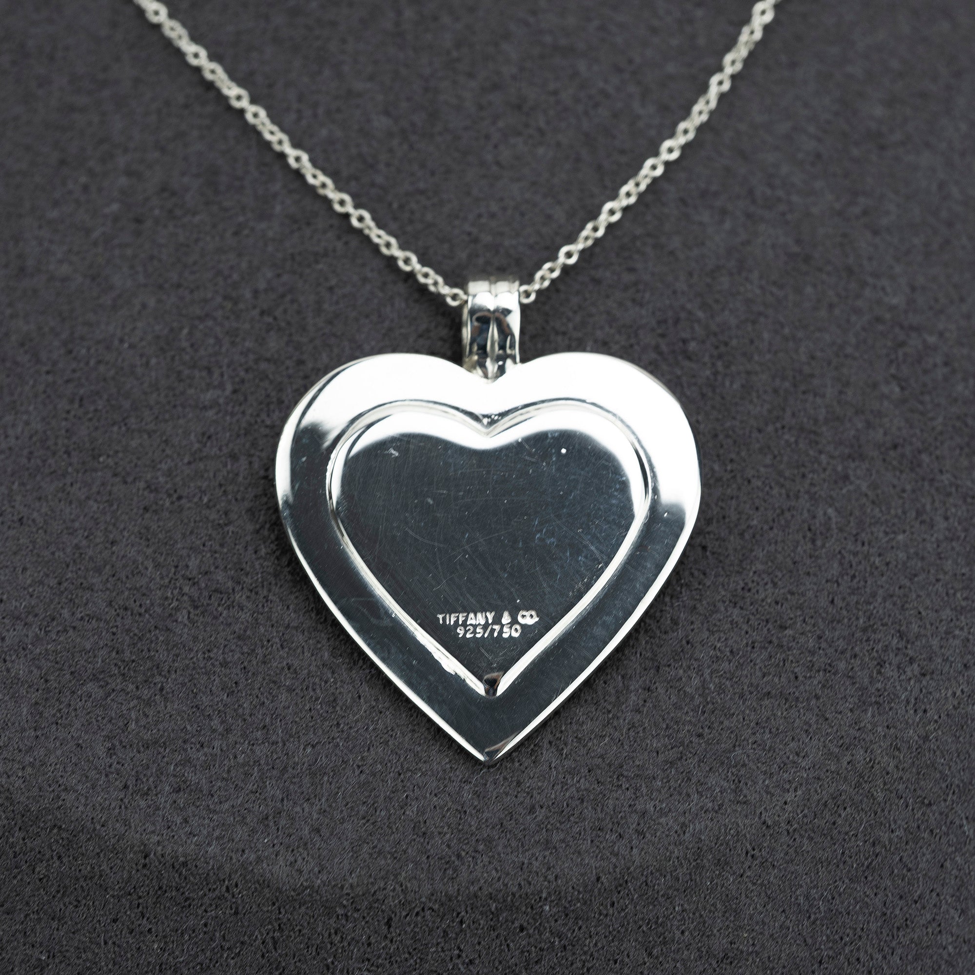 Tiffany & Co. Heart Necklace in 18K Yellow Gold and 925 Silver, 11.1g