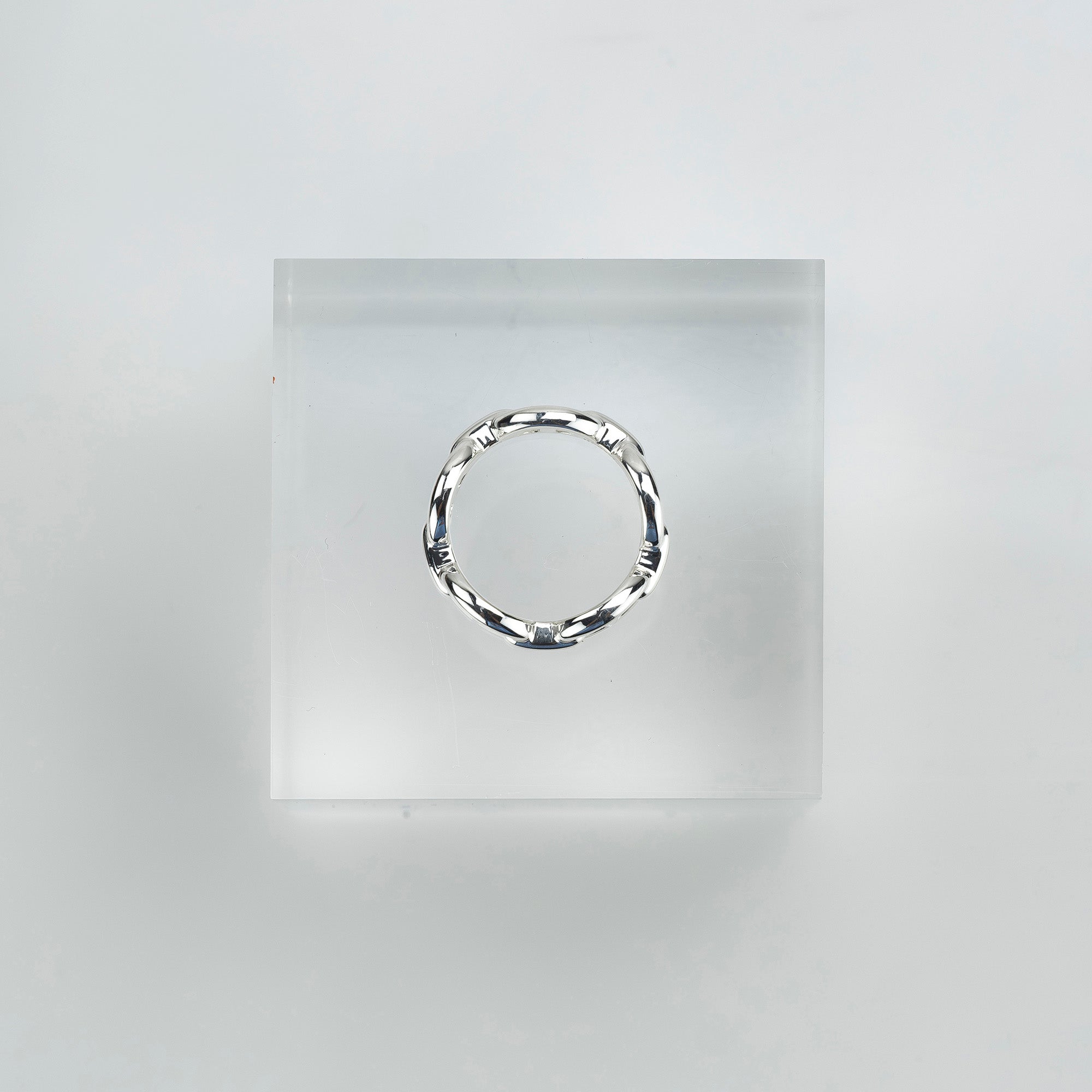 Hermès Chaine d'Ancre Enchaine Ring, 55cm, Sterling Silver, Size 15, Approx. 6.1g, Men's/Women's Accessory, Excellent Condition, Box Included