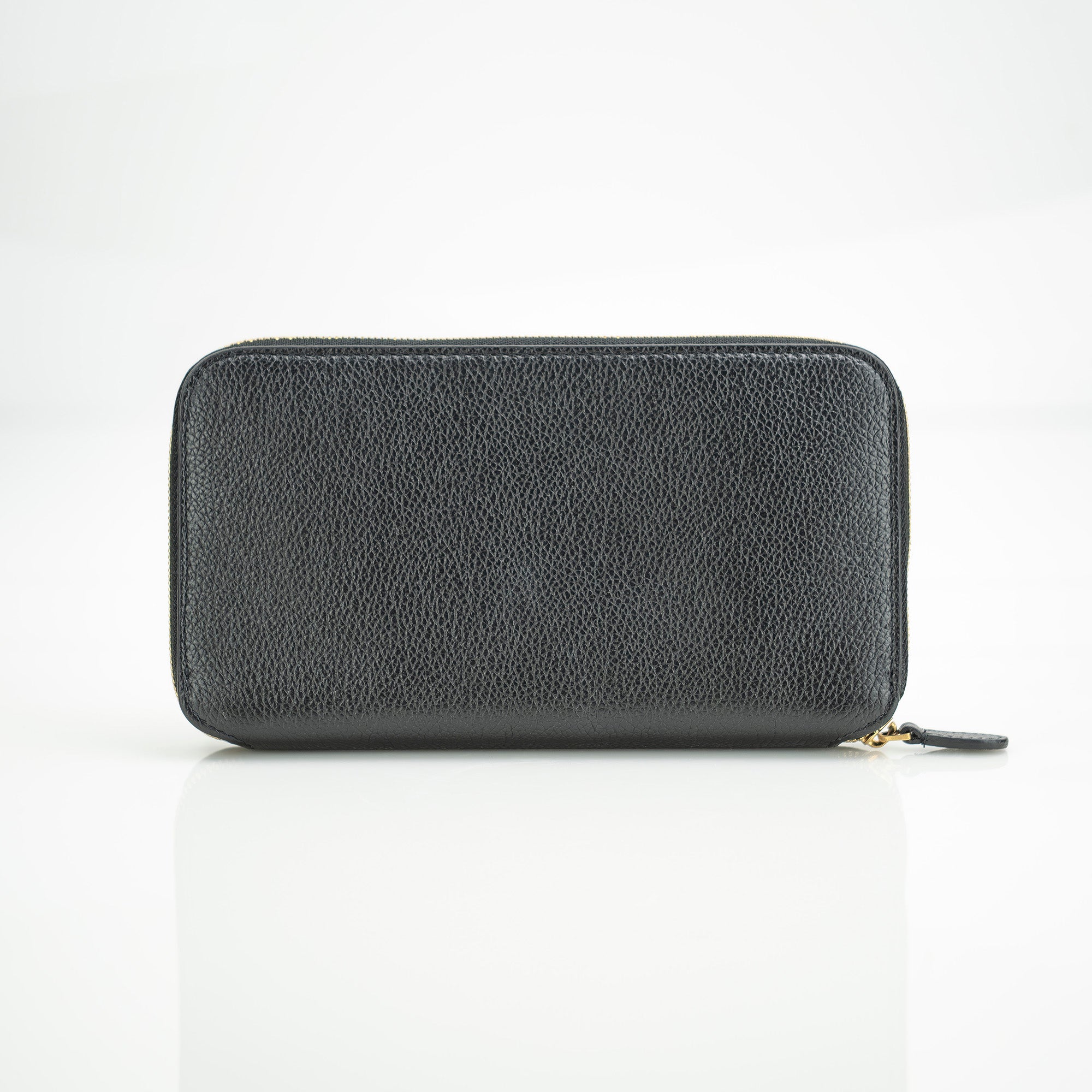 Balenciaga Cache Continental Logo Zip-Around Long Wallet, Men's, Black Leather, 594290 (Excellent Condition, Includes Accessories)