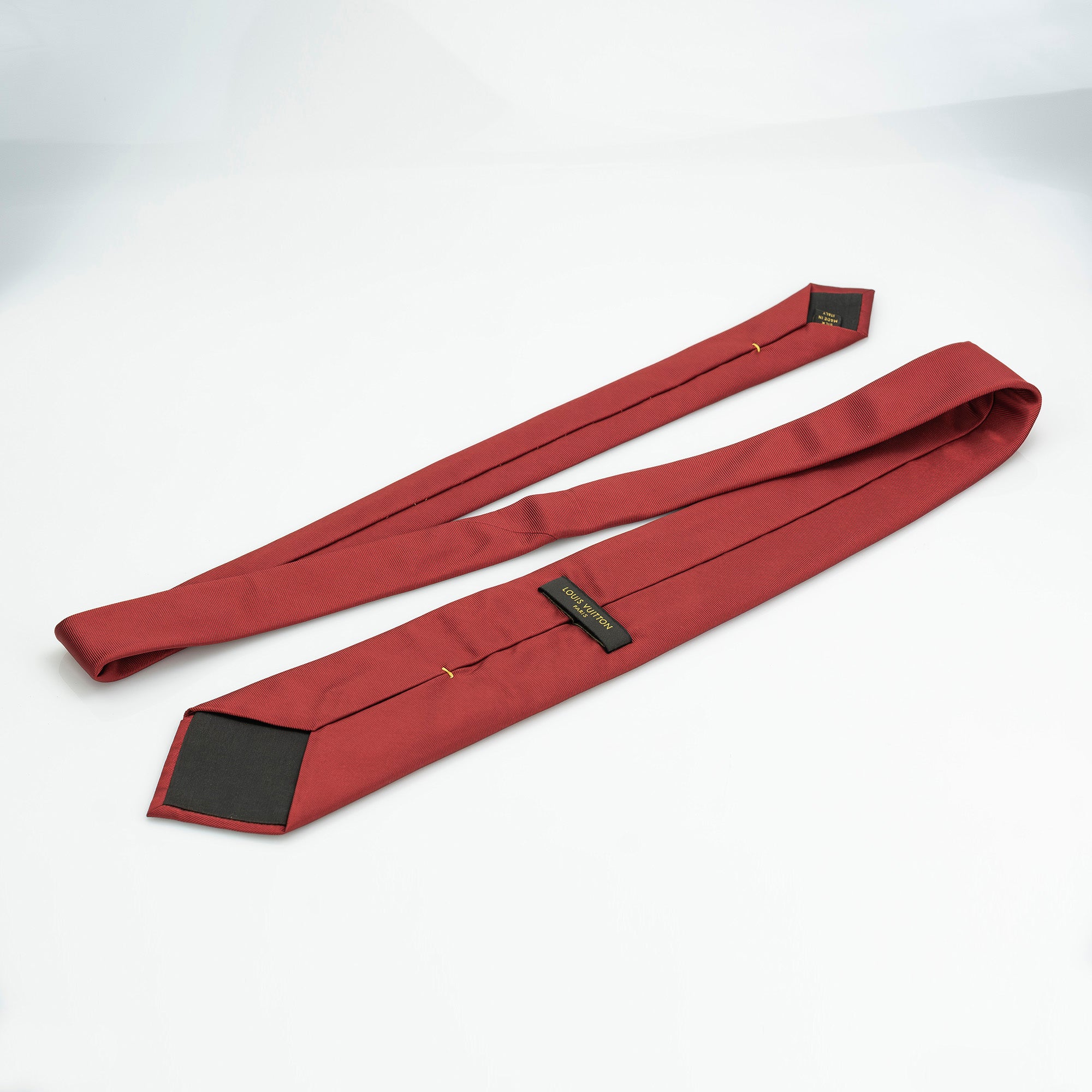 Louis Vuitton Cravate Monogram Flower Tie, 100% Silk, Red
