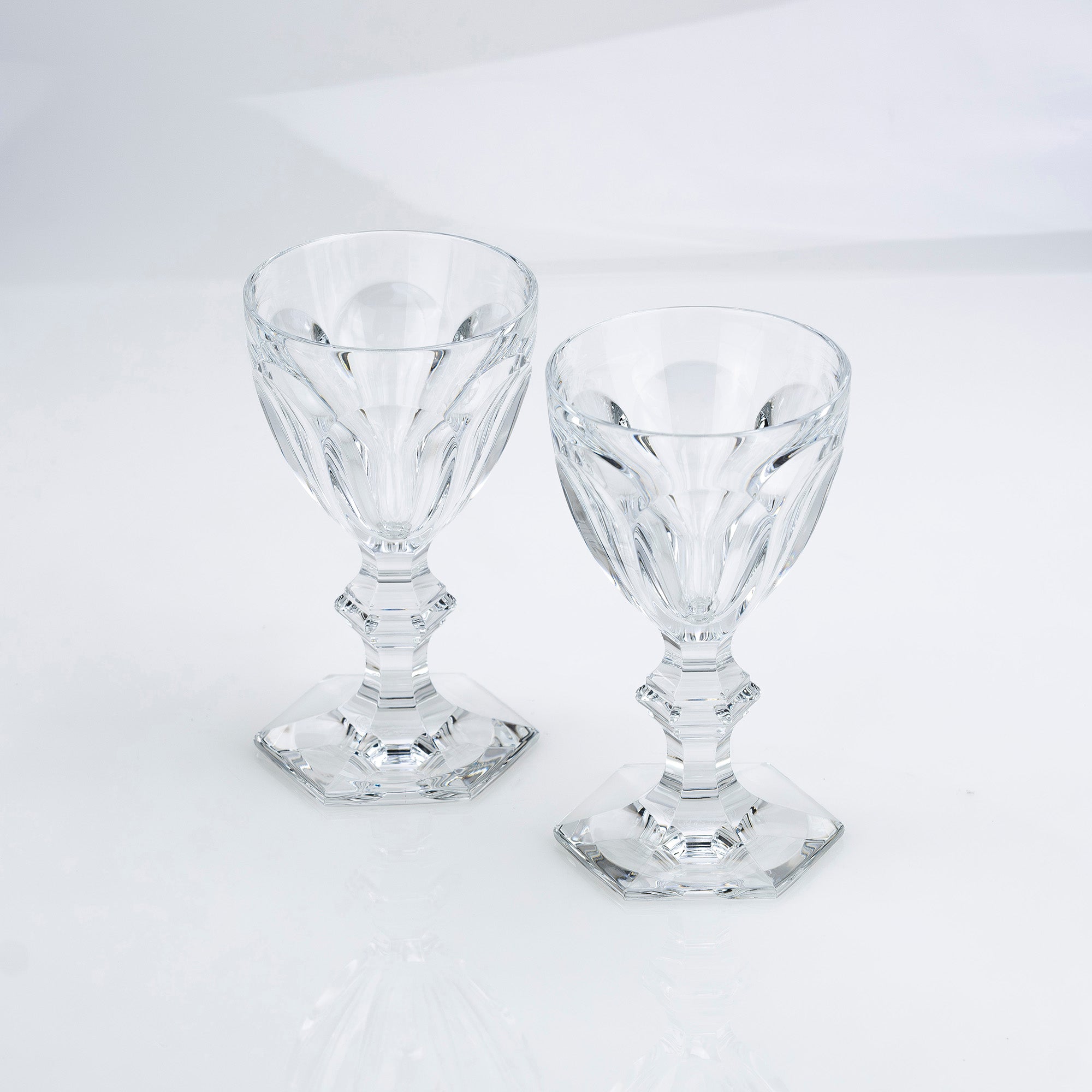 Baccarat Harcourt Crystal Wine Glasses, Set of 2, Made in France, Luxury Tableware