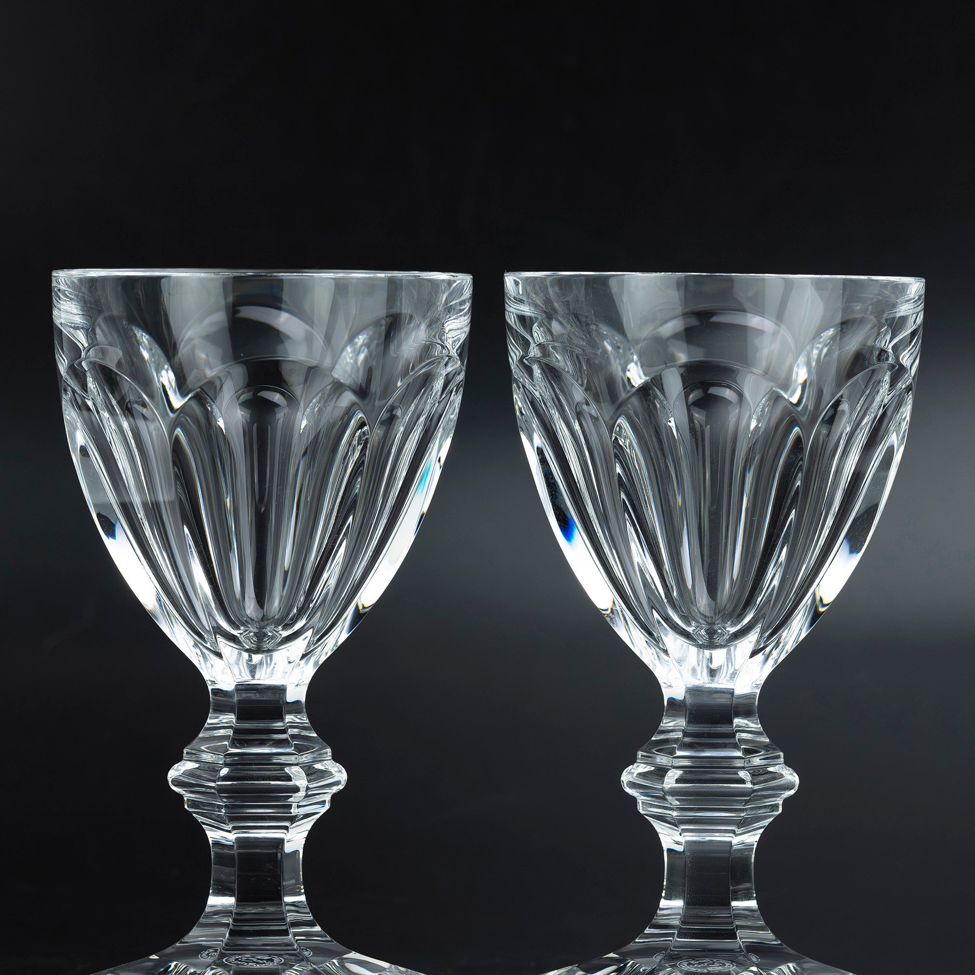 Baccarat Harcourt Crystal Wine Glasses, Set of 2, Made in France, Luxury Tableware