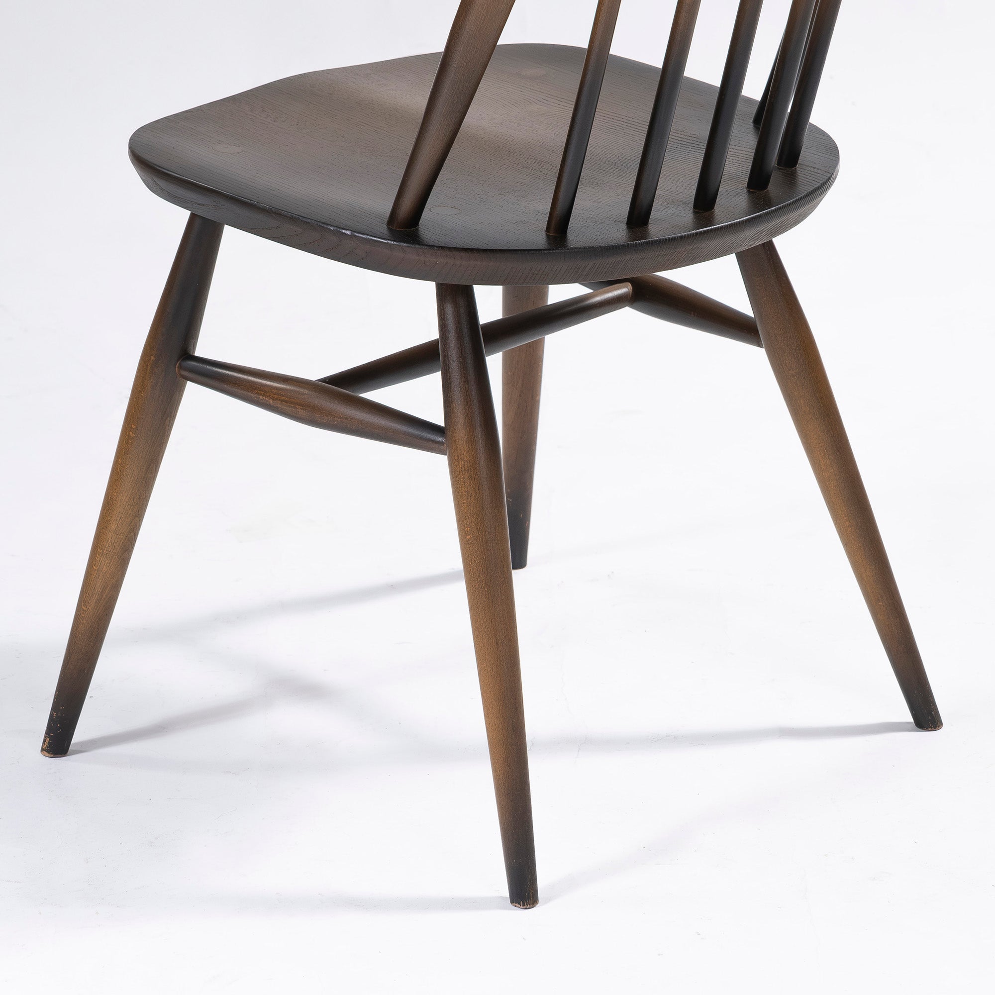 Ercol Quaker Chair (1) Dining Chair, Elm and Beech Wood, British Windsor Chair, British Vintage, Mid-Century