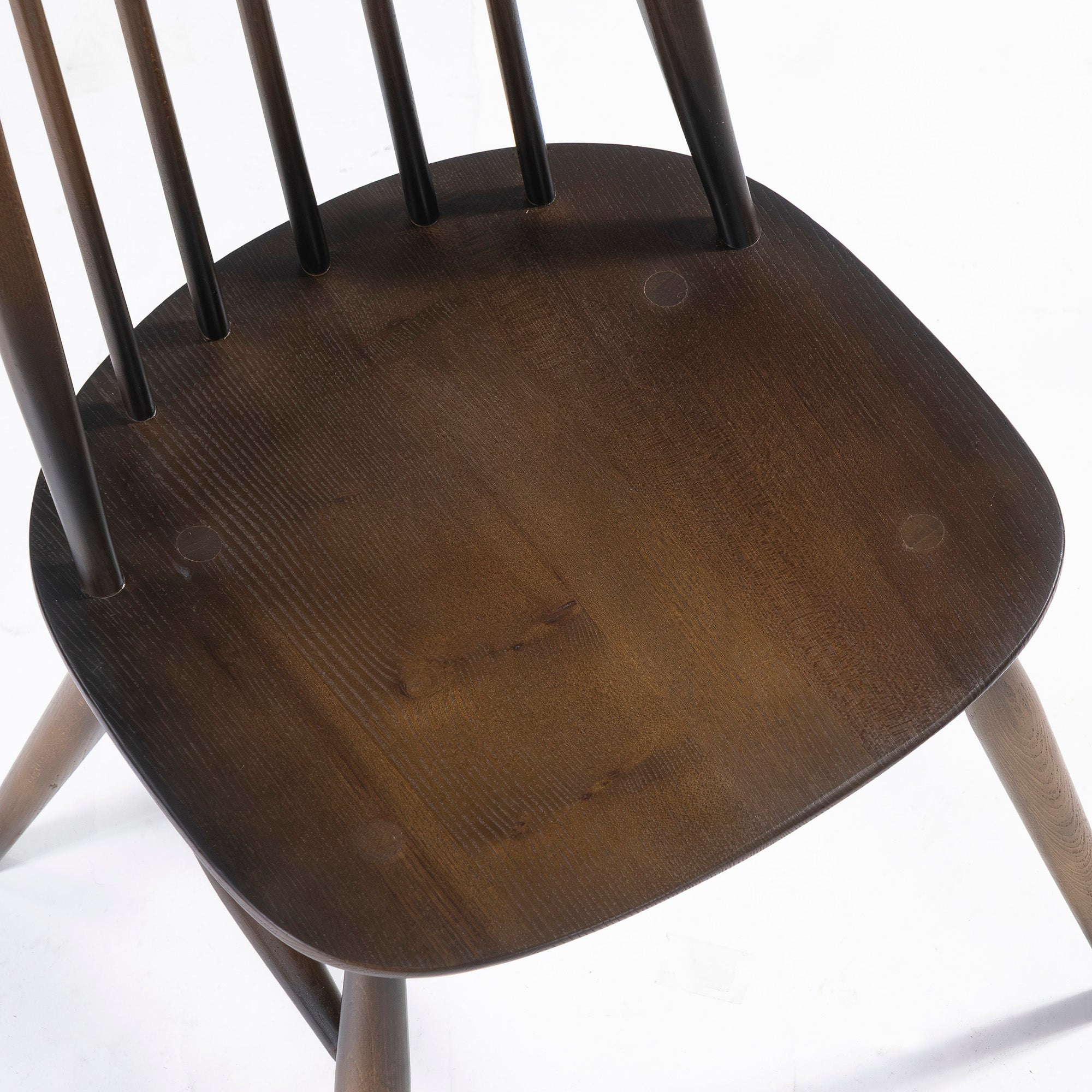 Ercol Quaker Chair (1) Dining Chair, Elm and Beech Wood, British Windsor Chair, British Vintage, Mid-Century
