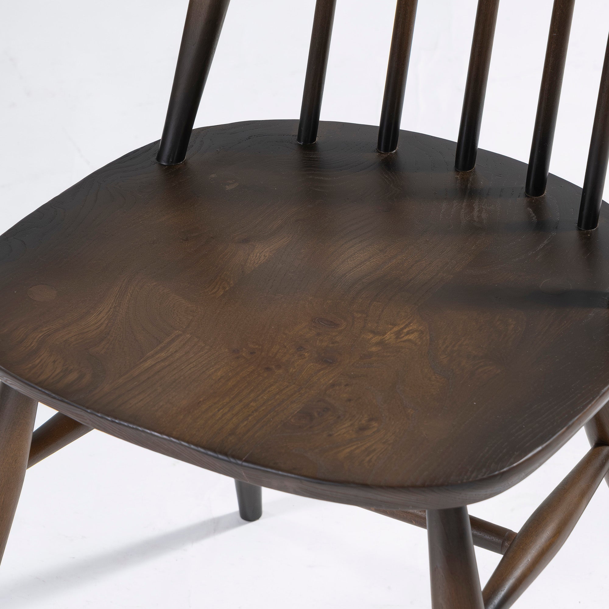 Dining chairs, Ercol Quaker Chairs (2), elm and beech wood, British, Windsor chairs, British vintage, mid-century.