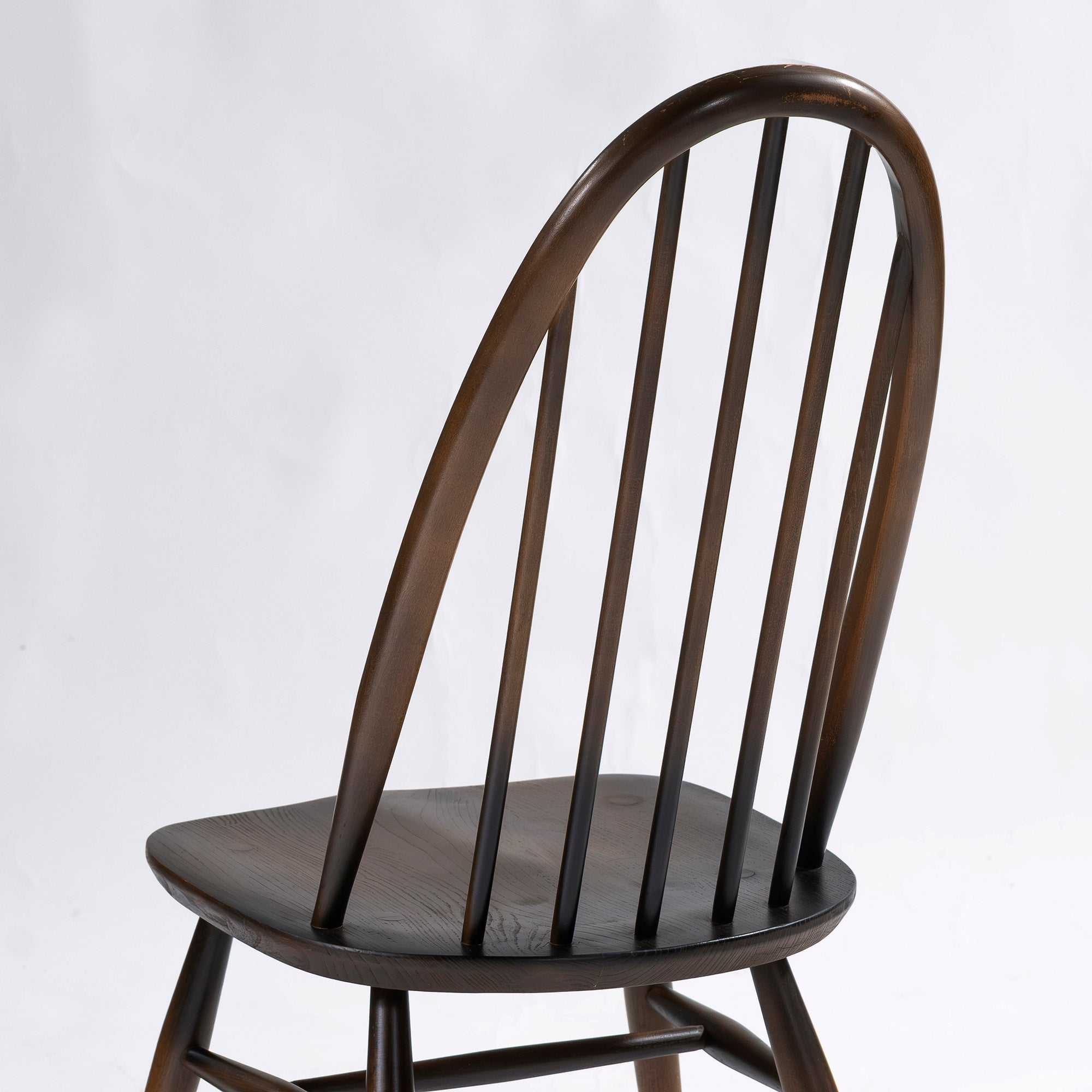 Ercol Quaker Chairs (3) - Elm and Beechwood Dining Chairs, British, Windsor Chairs, British Vintage, Mid-Century