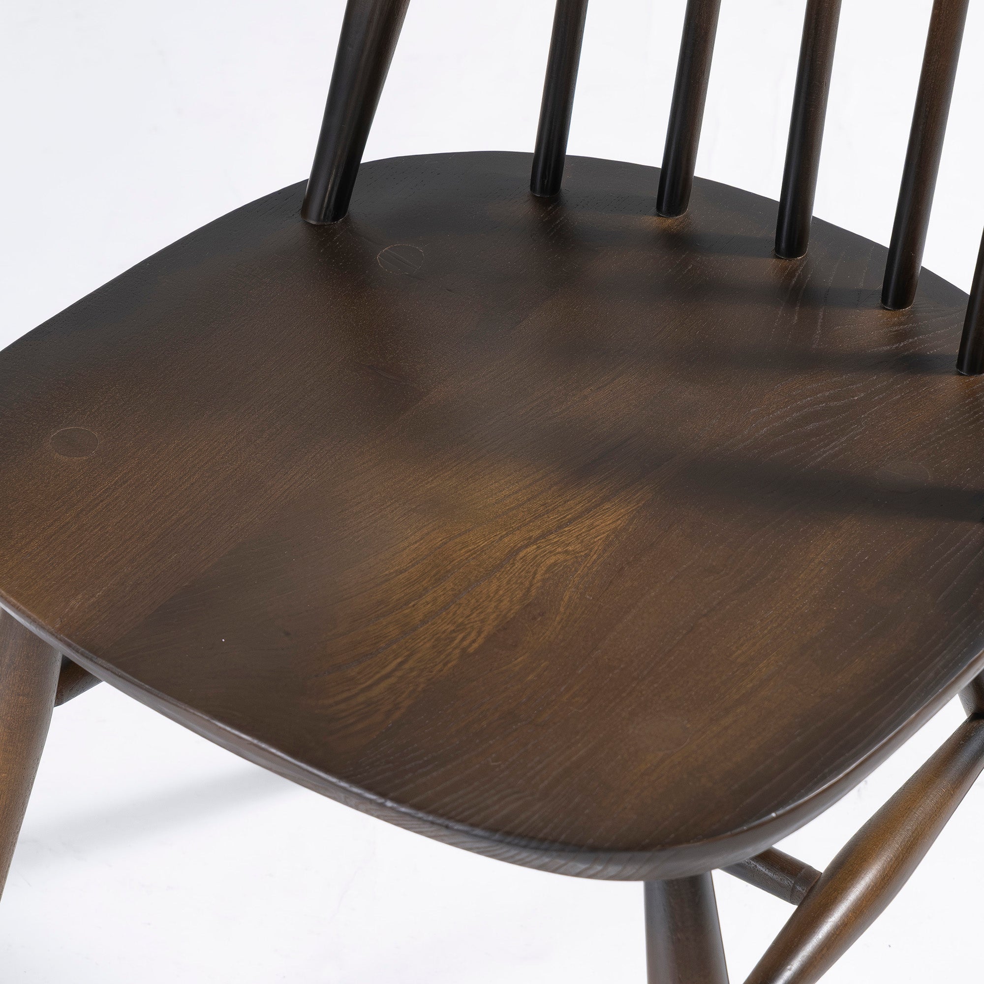 Ercol Quaker Chairs (3) - Elm and Beechwood Dining Chairs, British, Windsor Chairs, British Vintage, Mid-Century