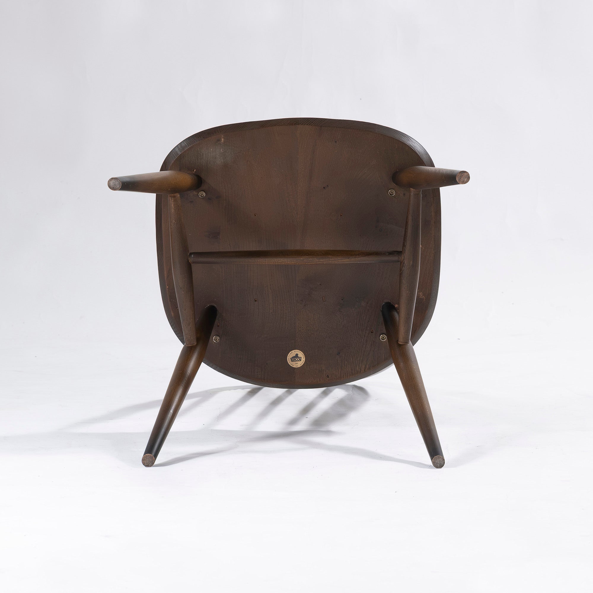 Ercol Quaker Chairs (4) Dining Chairs, Elm and Beech Wood, British, Windsor Chairs, British Vintage, Mid-Century