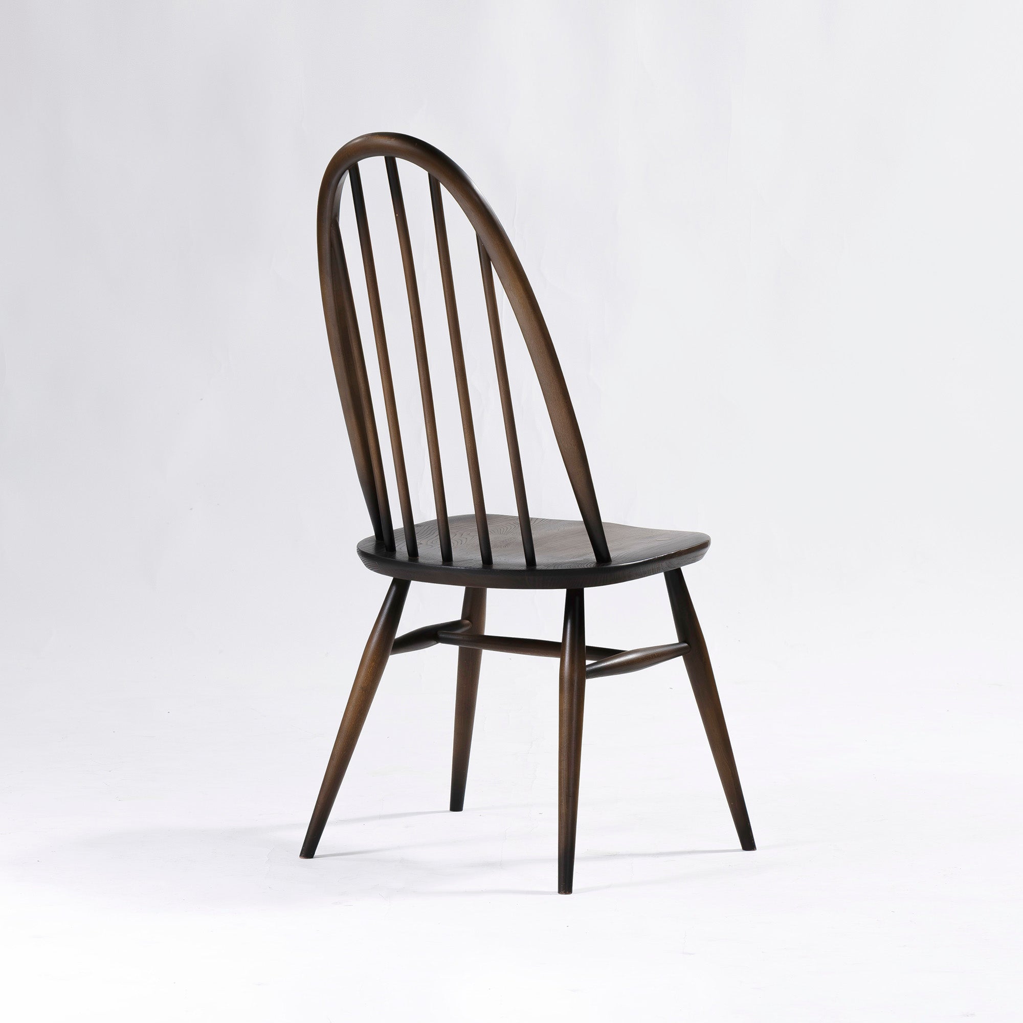 Ercol Quaker Chairs (4) Dining Chairs, Elm and Beech Wood, British, Windsor Chairs, British Vintage, Mid-Century