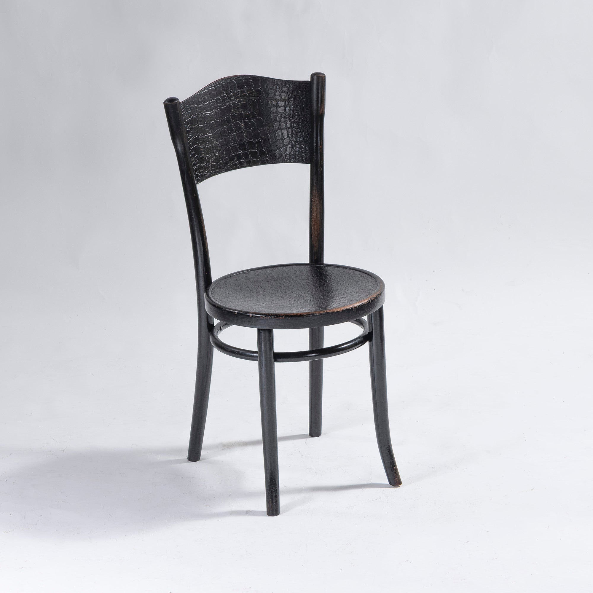 ダイニングチェア トーネット THONET 1930s ベントウッドチェア クロコパネル(2) ポーランド製 ビーチ材 ◆希少◆ 曲木 アンティーク