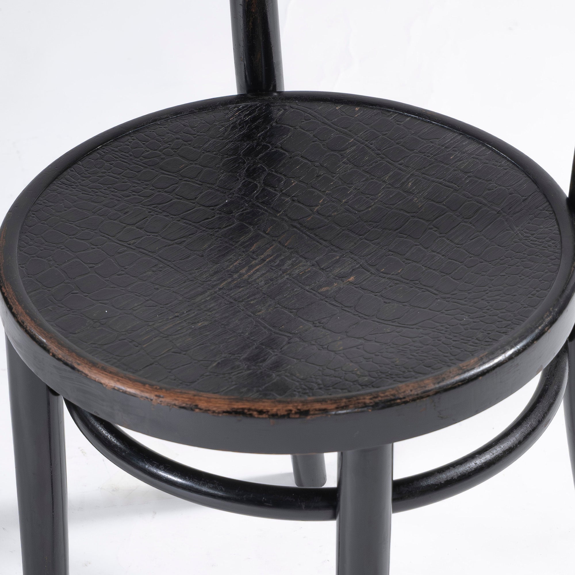 ダイニングチェア トーネット THONET 1930s ベントウッドチェア クロコパネル(2) ポーランド製 ビーチ材 ◆希少◆ 曲木 アンティーク