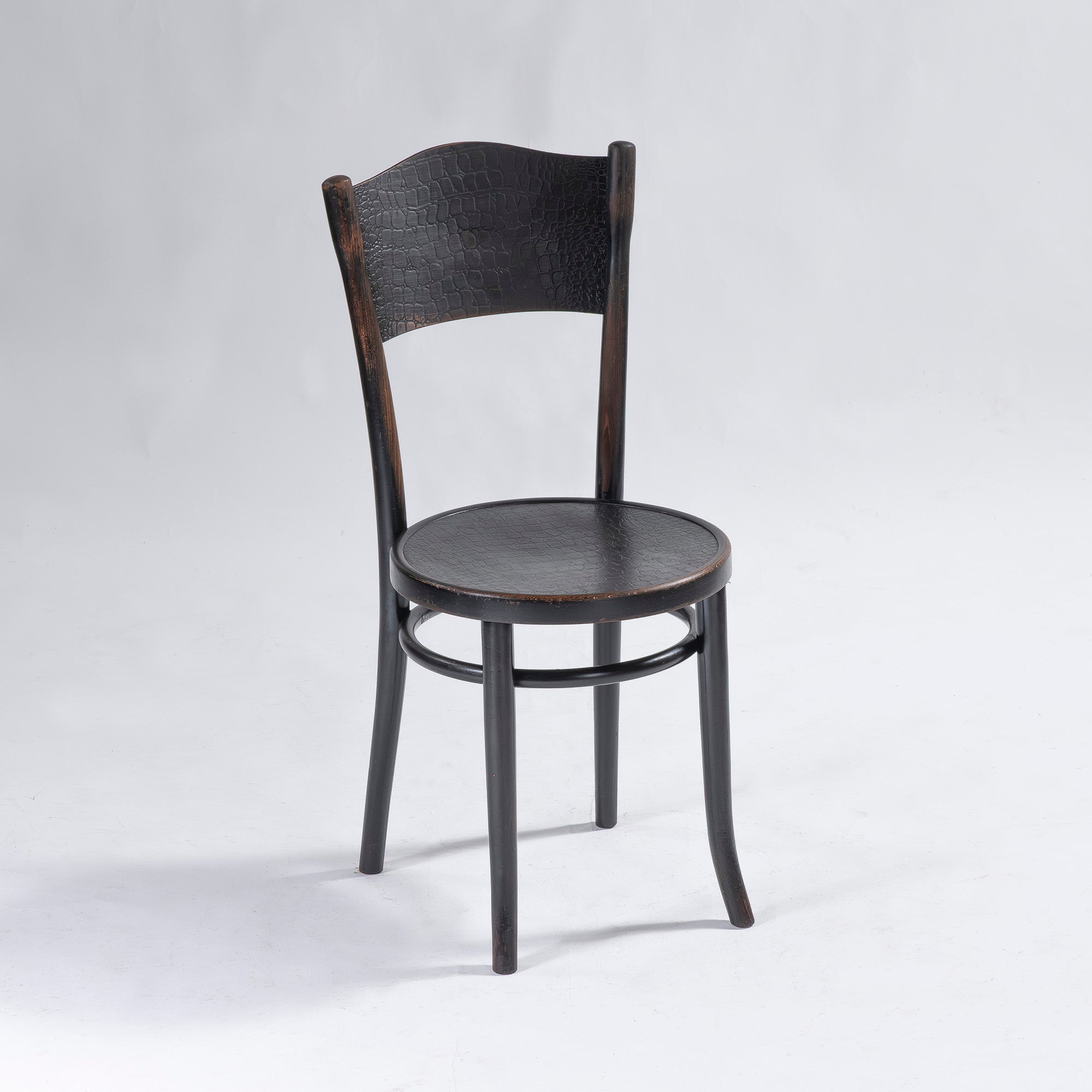 ダイニングチェア トーネット THONET 1930s ベントウッドチェア クロコパネル(3) ポーランド製 ビーチ材 ◆希少◆ 曲木 アンティーク
