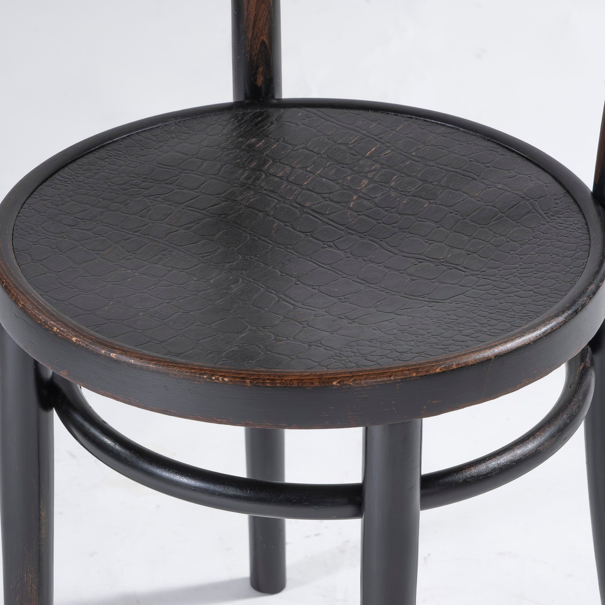 ダイニングチェア トーネット THONET 1930s ベントウッドチェア クロコパネル(3) ポーランド製 ビーチ材 ◆希少◆ 曲木 アンティーク