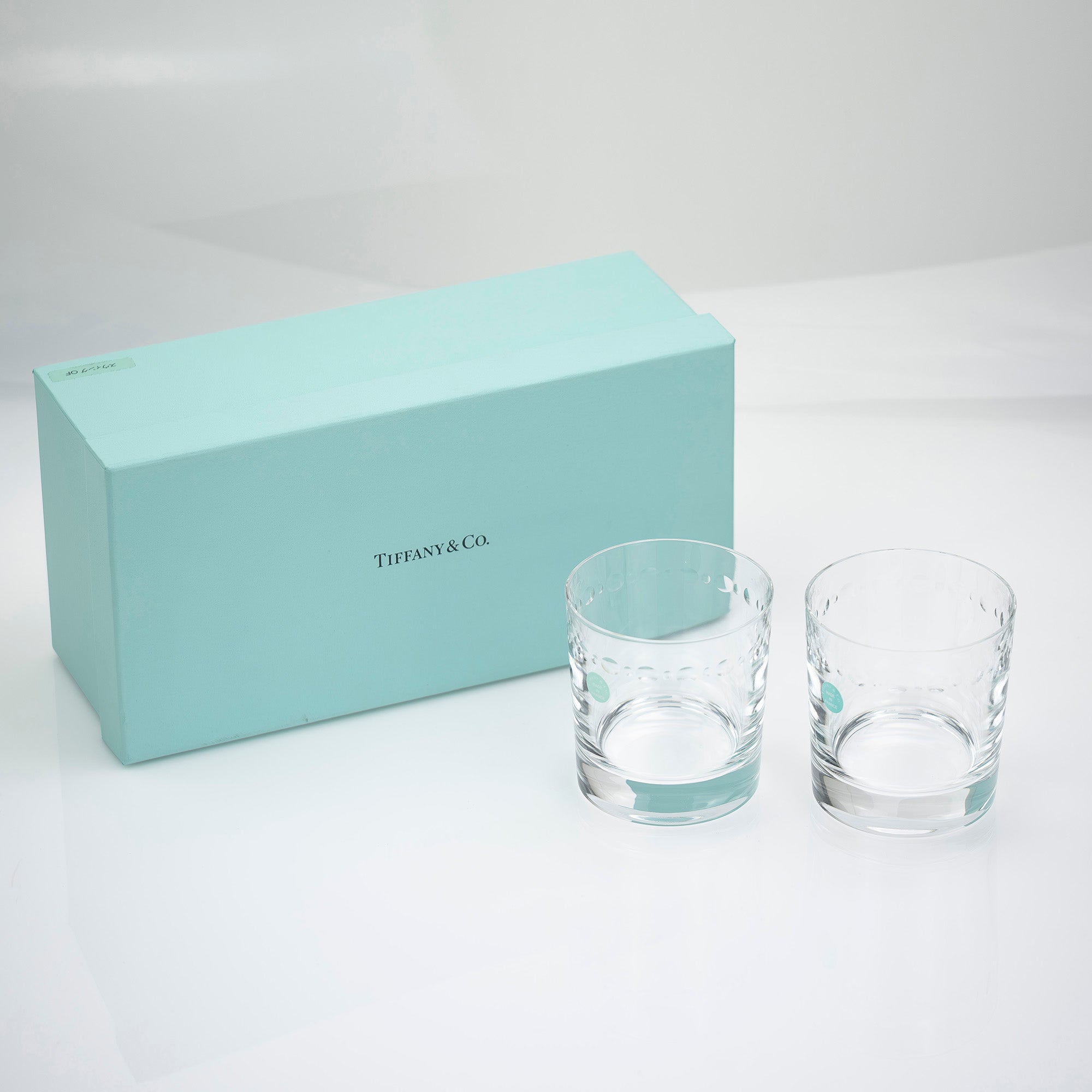 ティファニー TIFFANY&Co. スウィング  ロックグラス ペア オールドファッション クリスタルガラス 【箱付】