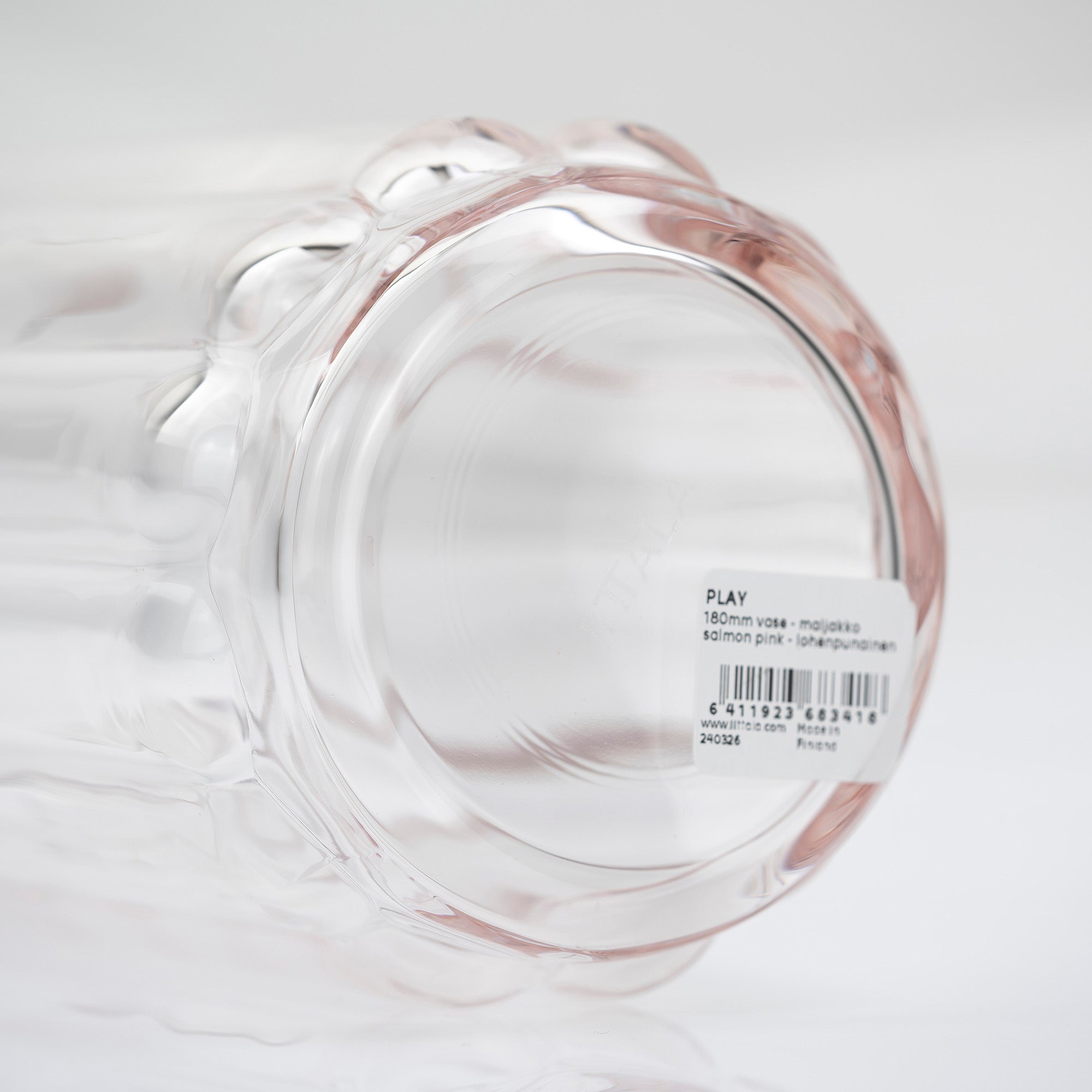 イッタラ iittala PLAY フラワーベース 180mm サーモンピンク 北欧 花瓶 インテリア フィンランド製【美品・箱付】