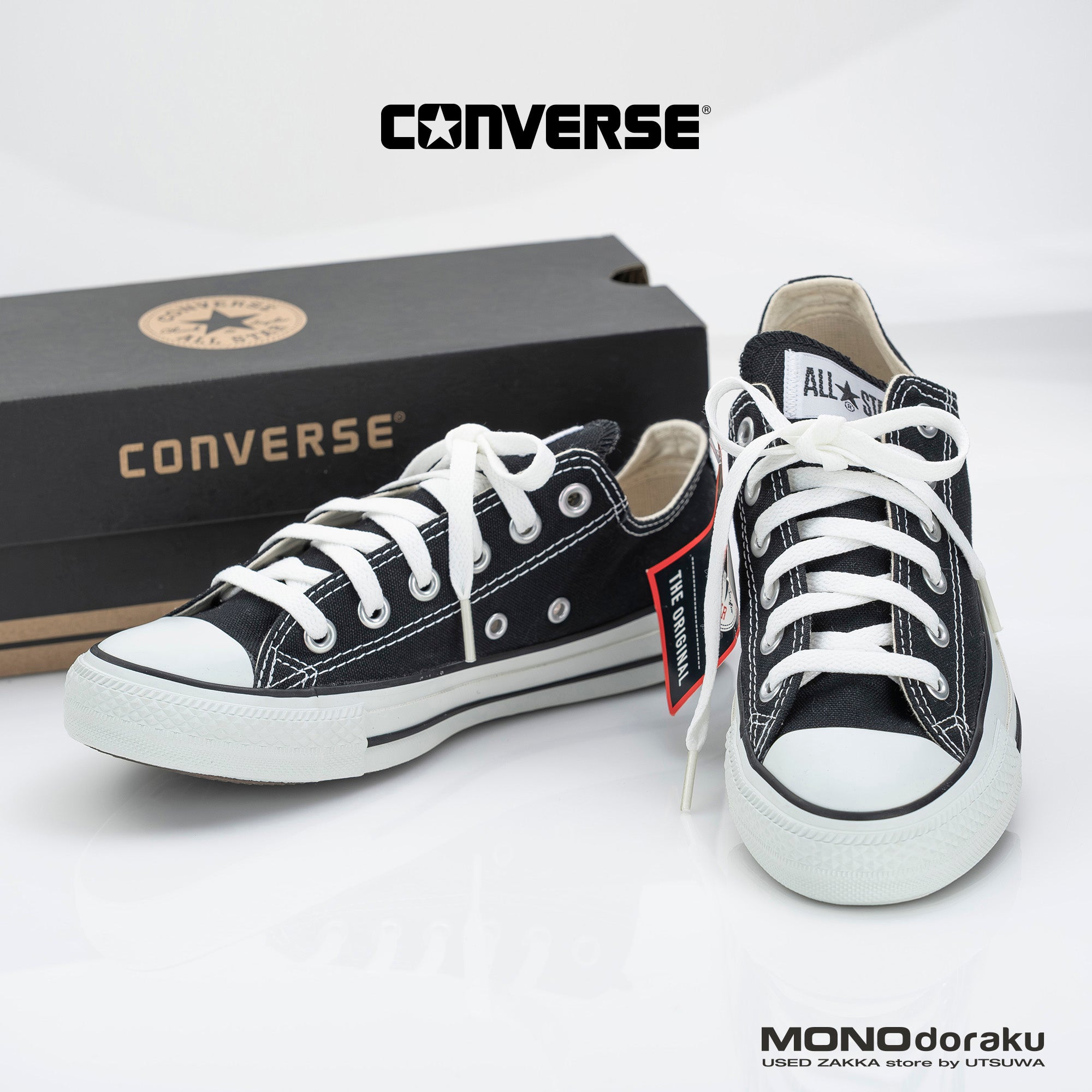 コンバース オールスター CONVERSE ALL STAR M9166 ローカット ブラック 24cm 定番スニーカー【美品・箱付】