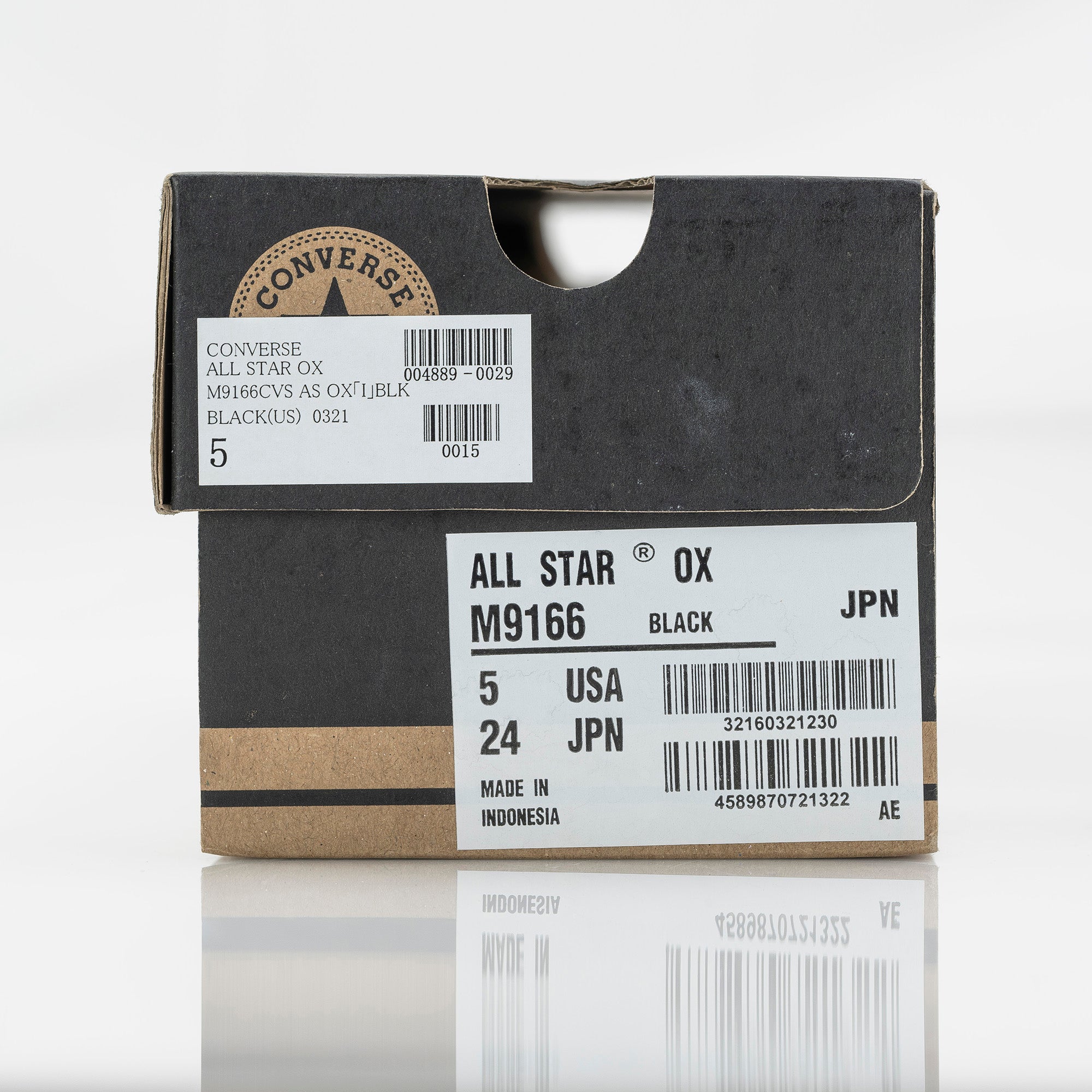 コンバース オールスター CONVERSE ALL STAR M9166 ローカット ブラック 24cm 定番スニーカー【美品・箱付】