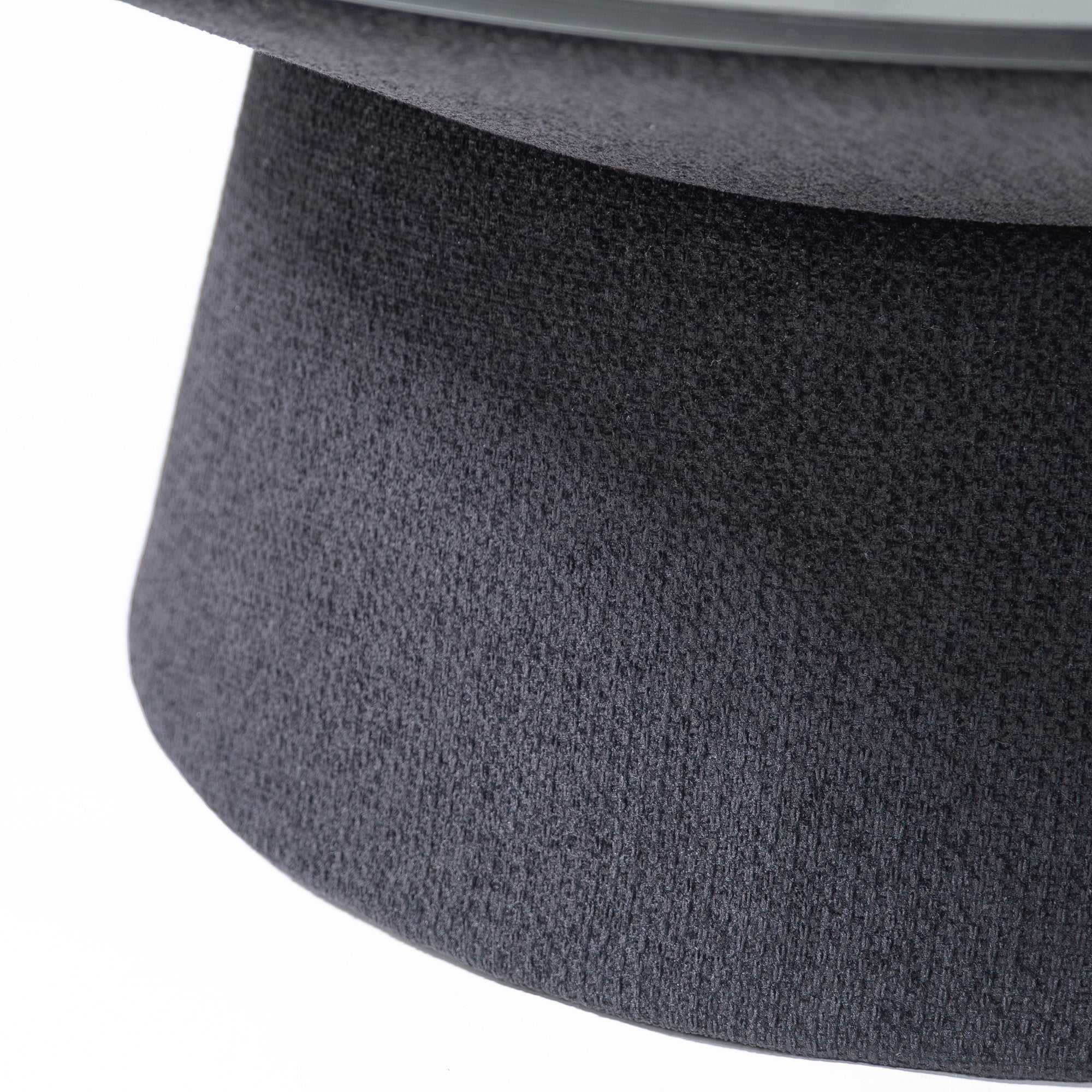 センターテーブル フクラ HUKLA SLT009 リビングテーブル スモークガラス ファブリック ローテーブル シンプル ラグジュアリー モダン