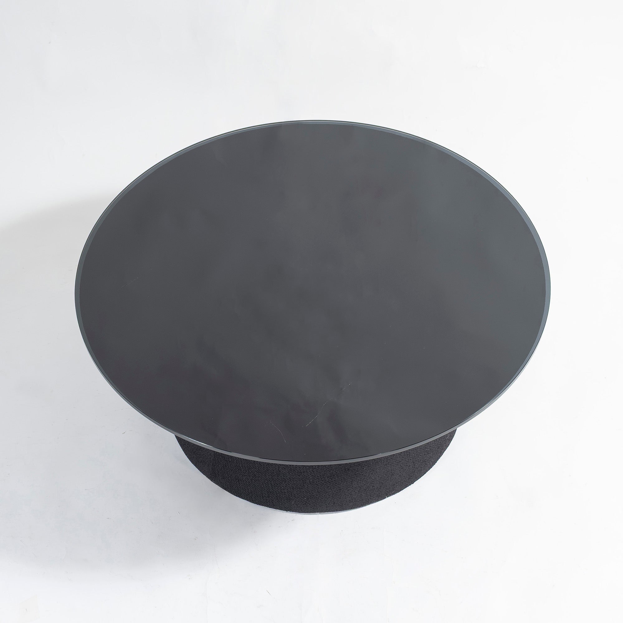 センターテーブル フクラ HUKLA SLT009 リビングテーブル スモークガラス ファブリック ローテーブル シンプル ラグジュアリー モダン