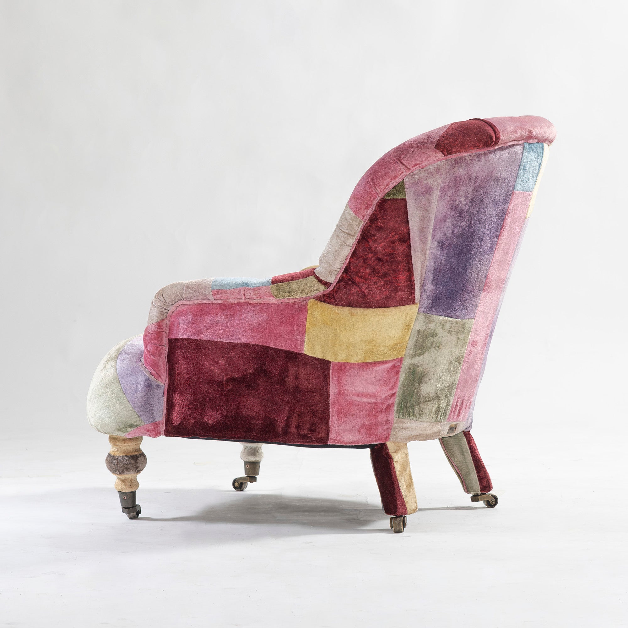 ソファ ハロ HALO ANNE CHAIR アンチェア ベルベット パッチワーク ボヘミアン 英国アンティーク風 クラシック ラウンジチェア 1Pソファ