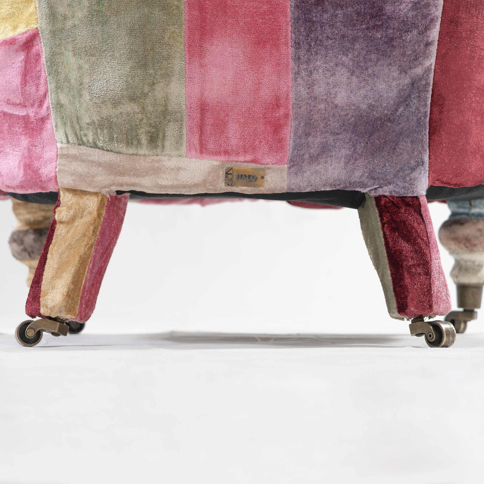 ソファ ハロ HALO ANNE CHAIR アンチェア ベルベット パッチワーク ボヘミアン 英国アンティーク風 クラシック ラウンジチェア 1Pソファ