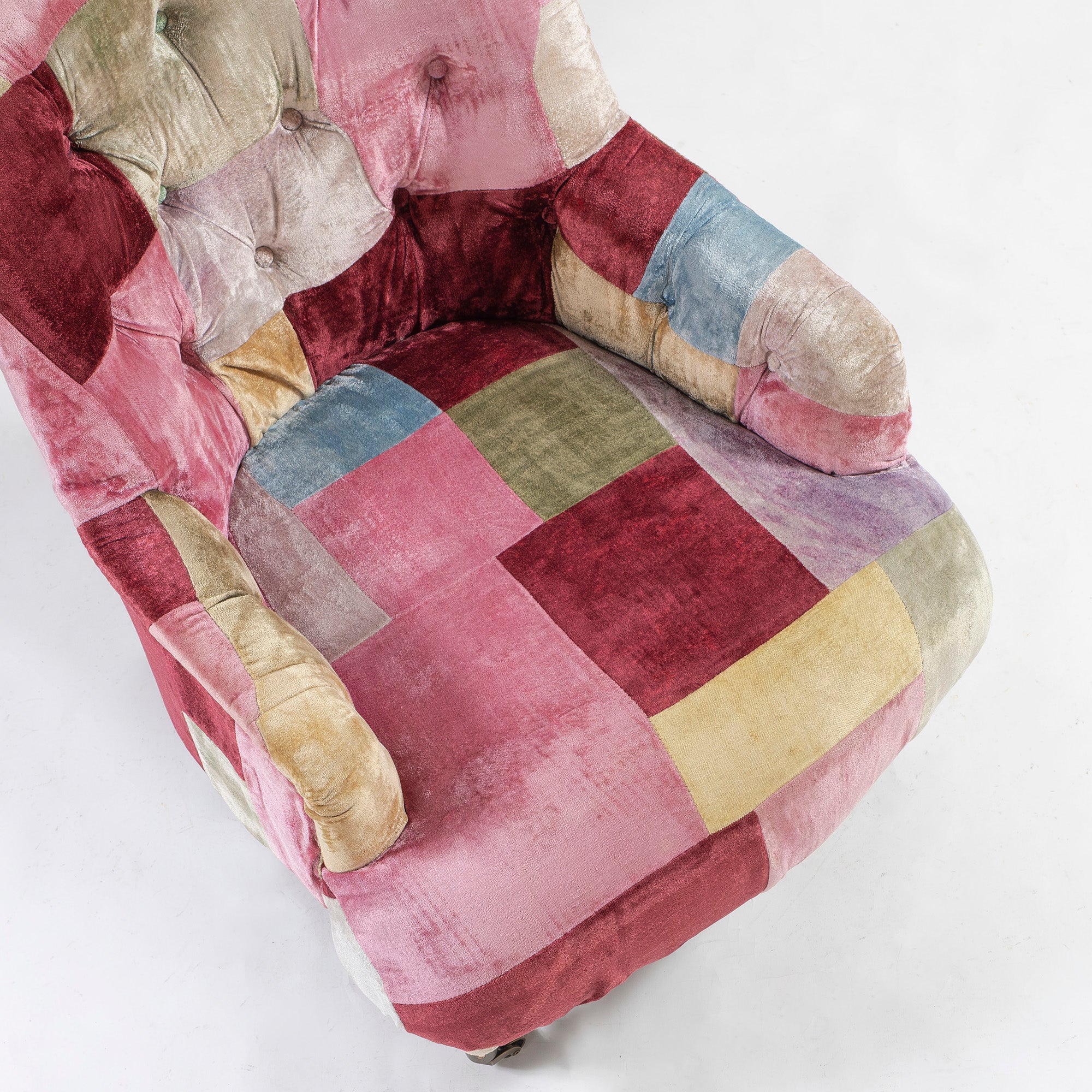 ソファ ハロ HALO ANNE CHAIR アンチェア ベルベット パッチワーク ボヘミアン 英国アンティーク風 クラシック ラウンジチェア 1Pソファ