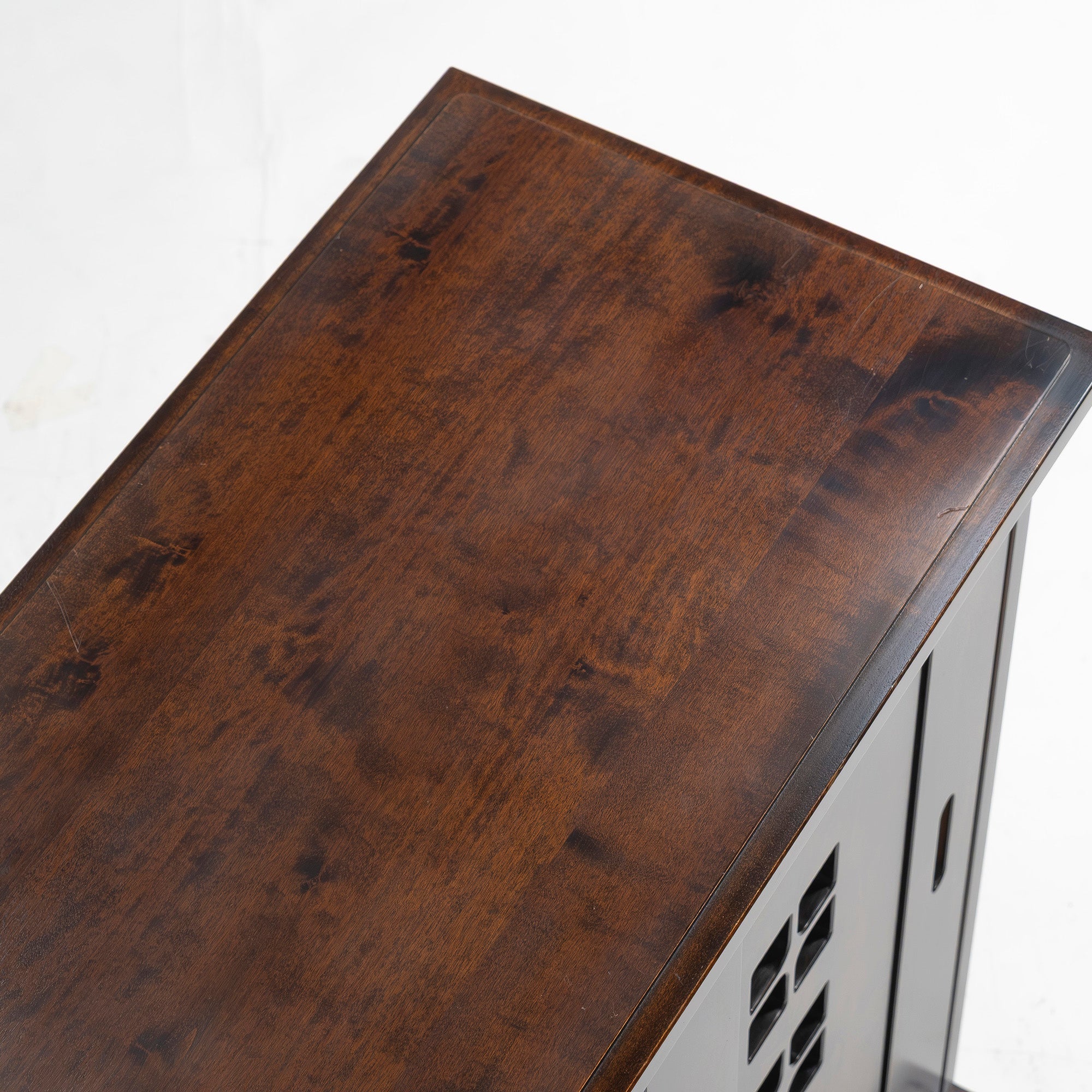 キャビネット 星野民芸 サイドキャビネット 樺桜材 幅93cm 無垢材 棚板可動式 民芸家具 和モダン リビング収納 収納家具 収納棚 国産家具