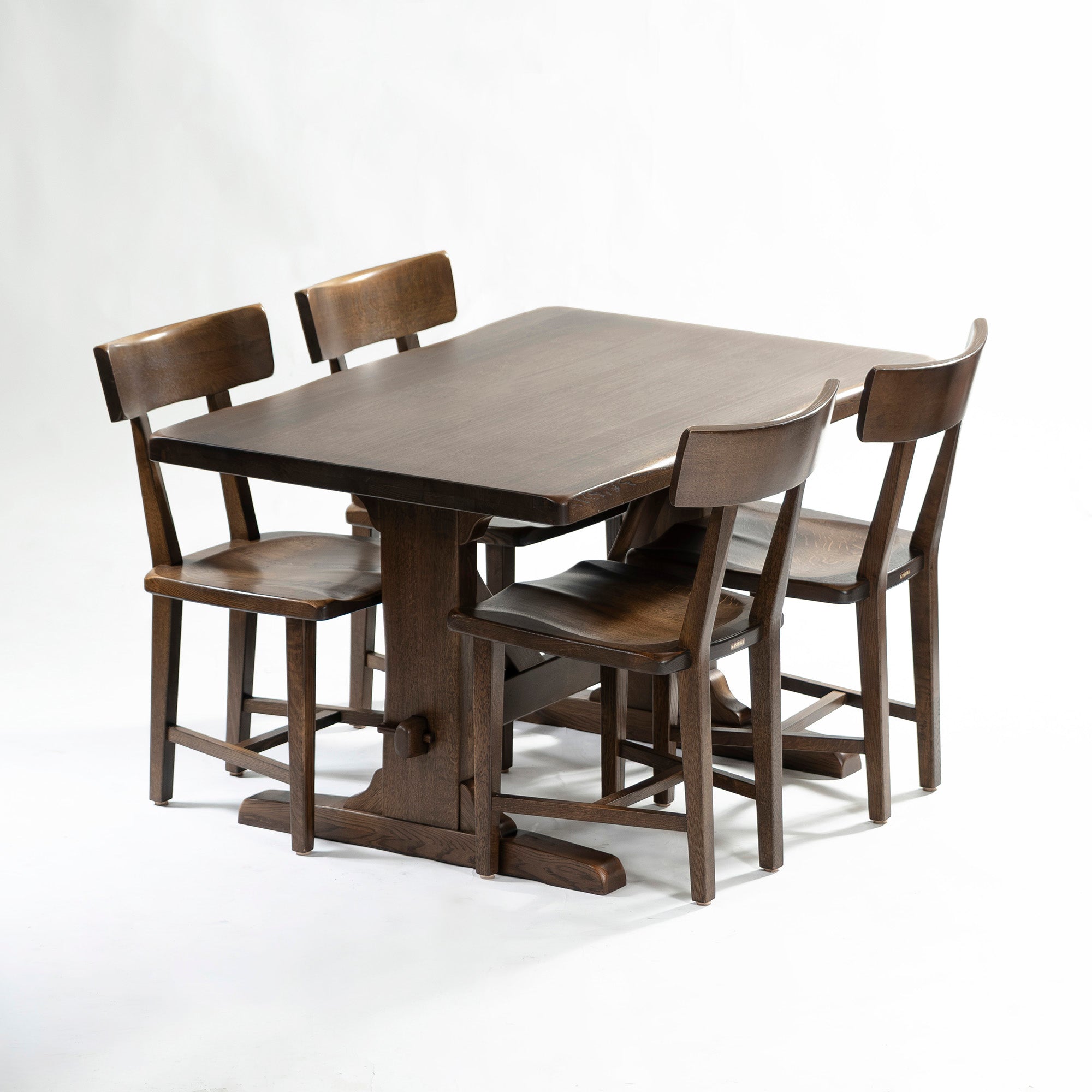 ダイニング5点セット 柏木工 KASHIWA WILDERNESS ウィルダネス ナラ無垢材 ◆東京都内限定配送◆ 飛騨 国産 高級 クラシック 古民家