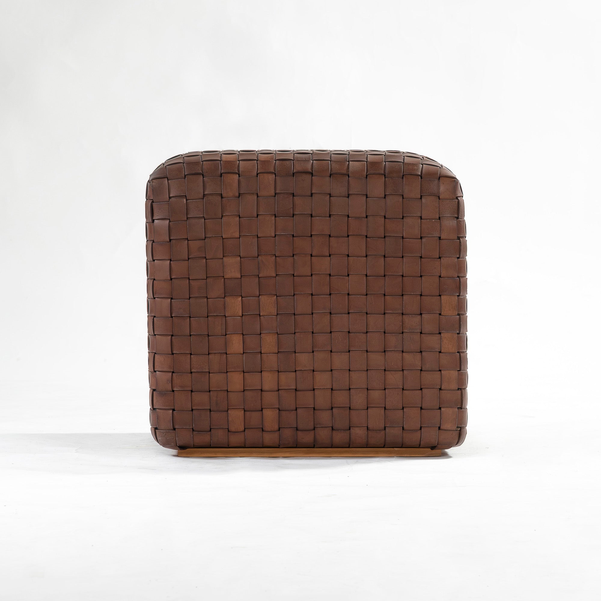 スツール アルテ・エ・クオイオ ARTE&CUOIO DAMA レザースツール スクエア サドルレザー 本革 エンツォ・マーリ オットマン イタリアモダン