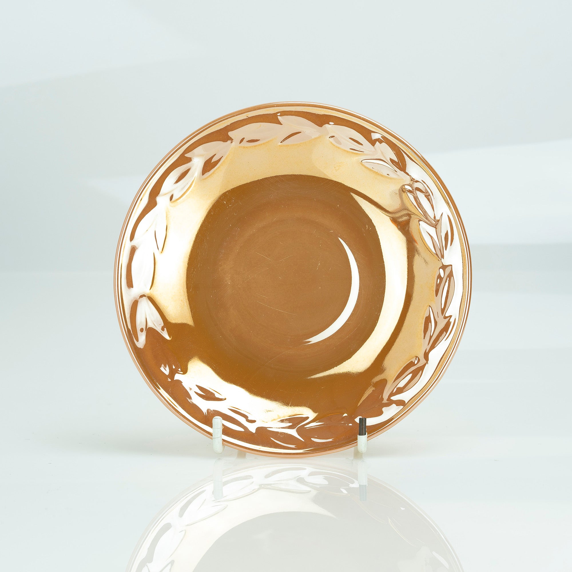 ファイヤーキング Fire-King ピーチラスター ローレル カップ&ソーサー ミルクガラス 1950~60年代 アメリカ製【ヴィンテージ】