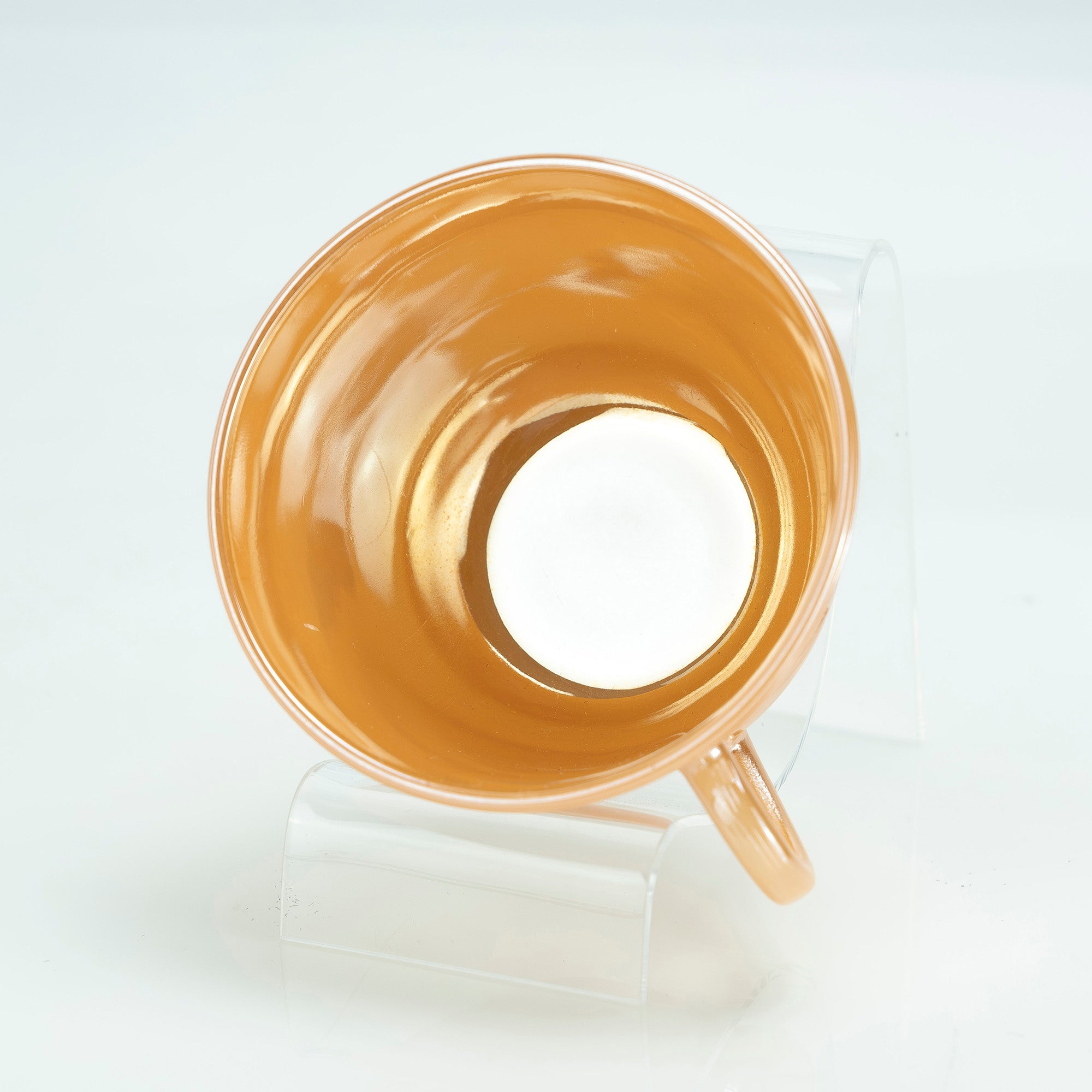 ファイヤーキング Fire-King ピーチラスター ローレル カップ&ソーサー ミルクガラス 1950~60年代 アメリカ製【ヴィンテージ】