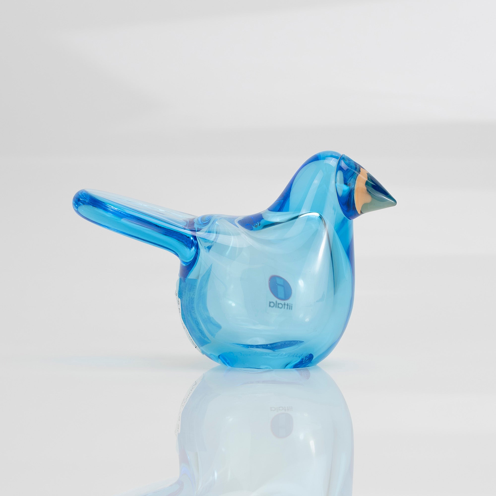 イッタラ バード バイ トイッカ シエッポ ライトブルー×オレンジ 北欧 ガラスオブジェ iittala Birds by Toikka【箱付】