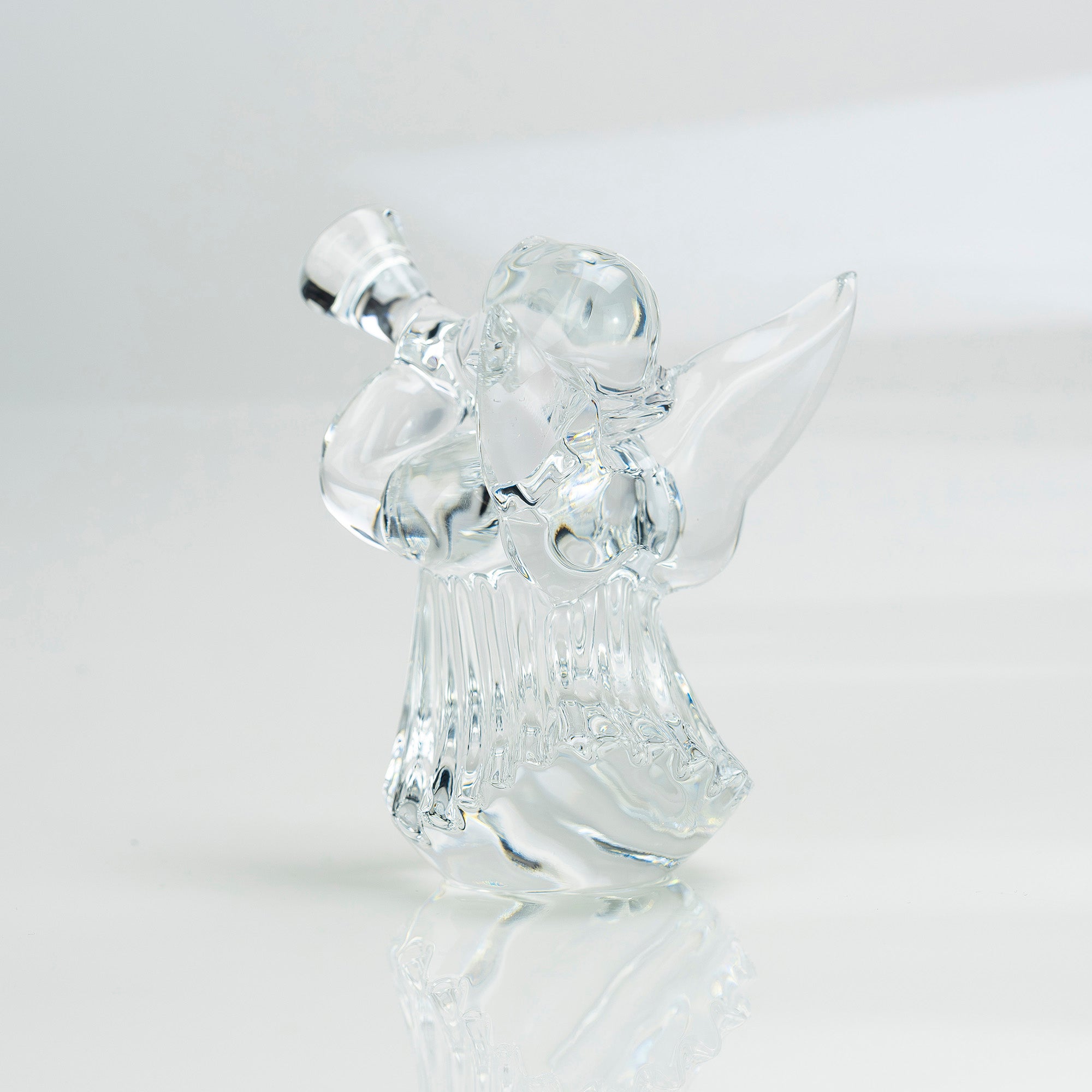 バカラ Baccarat クリスタル 置物 ラッパを吹く天使 エンジェル オブジェ ガラス 工芸品 【箱付】