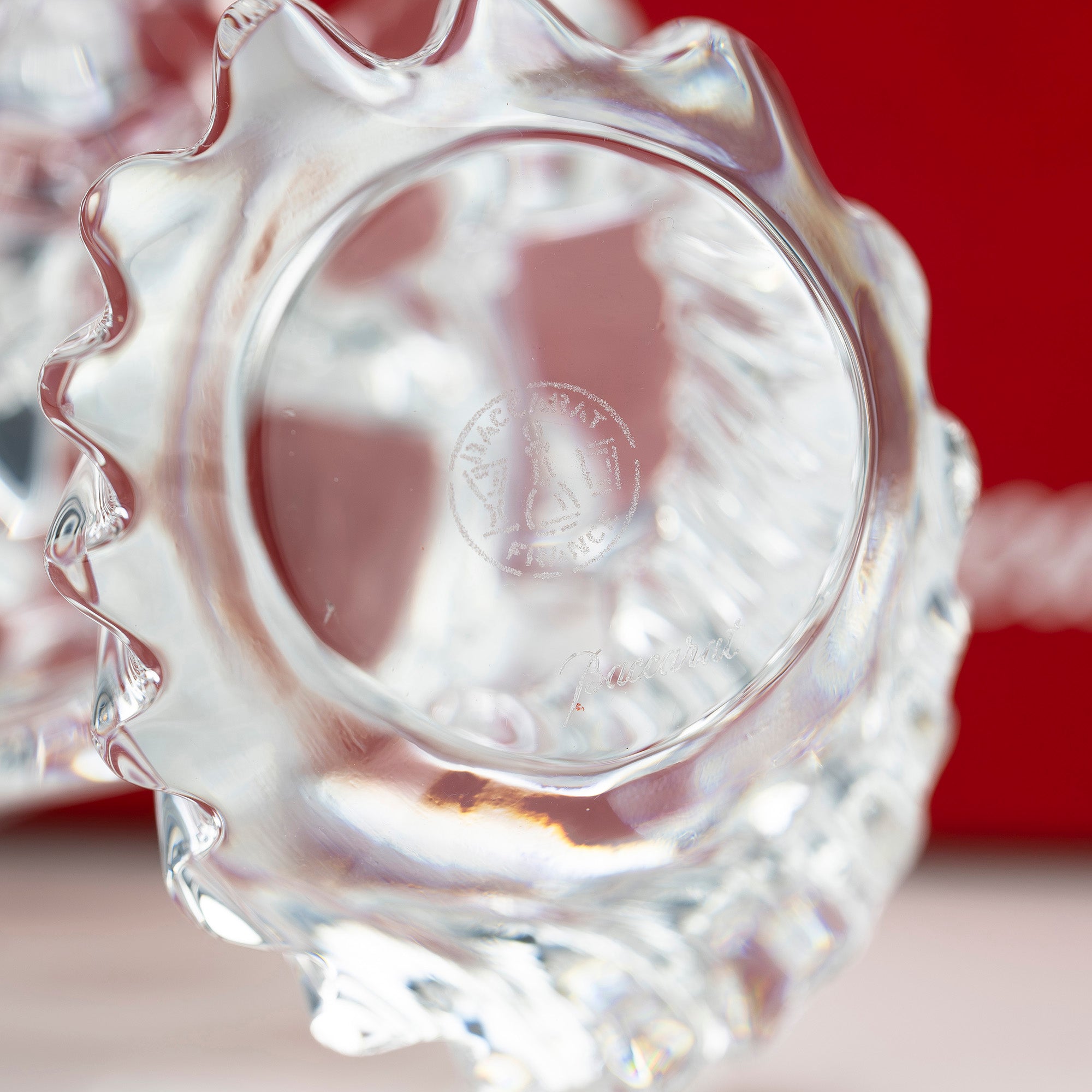 バカラ Baccarat クリスタル 置物 ラッパを吹く天使 エンジェル オブジェ ガラス 工芸品 【箱付】