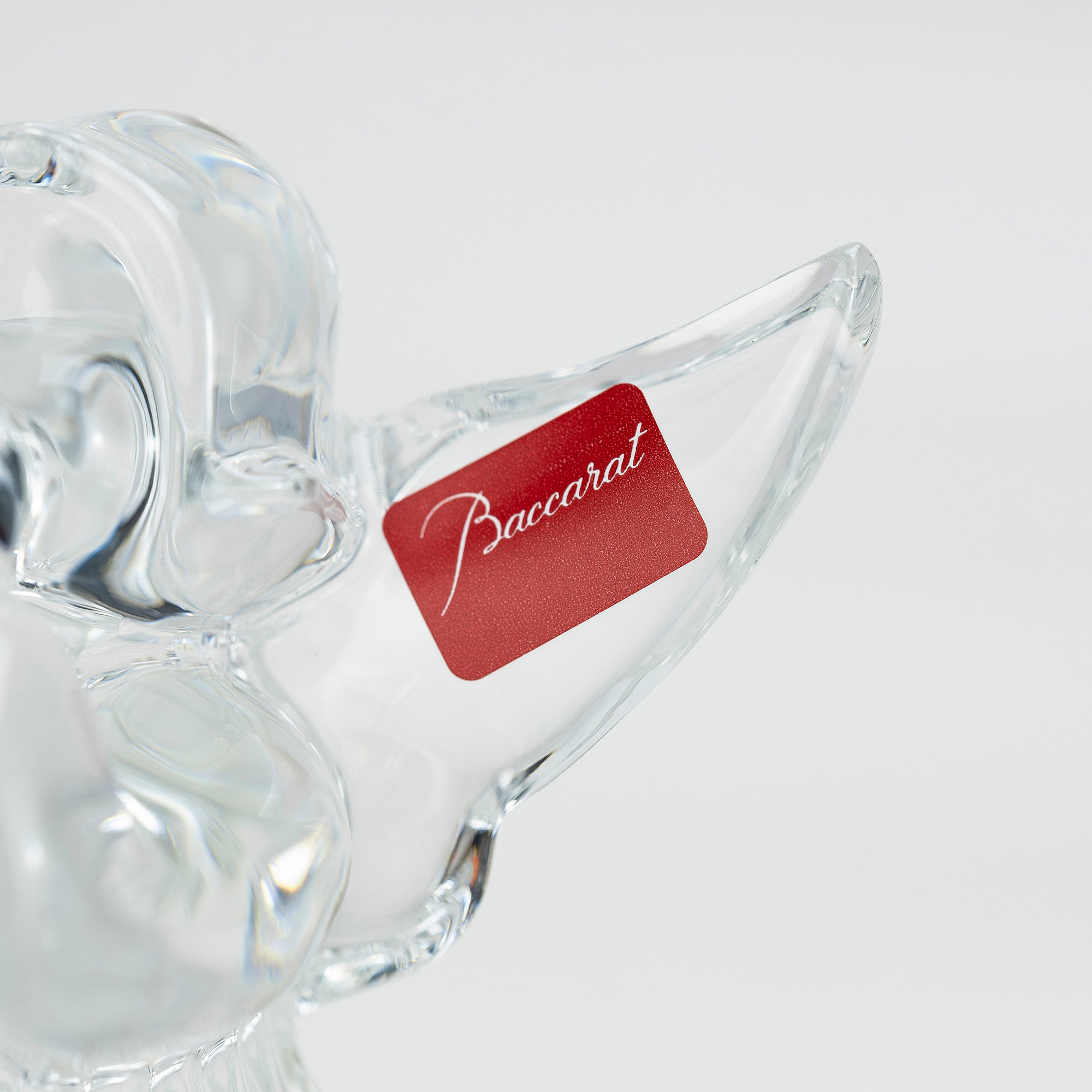 バカラ Baccarat クリスタル 置物 ラッパを吹く天使 エンジェル オブジェ ガラス 工芸品 【箱付】
