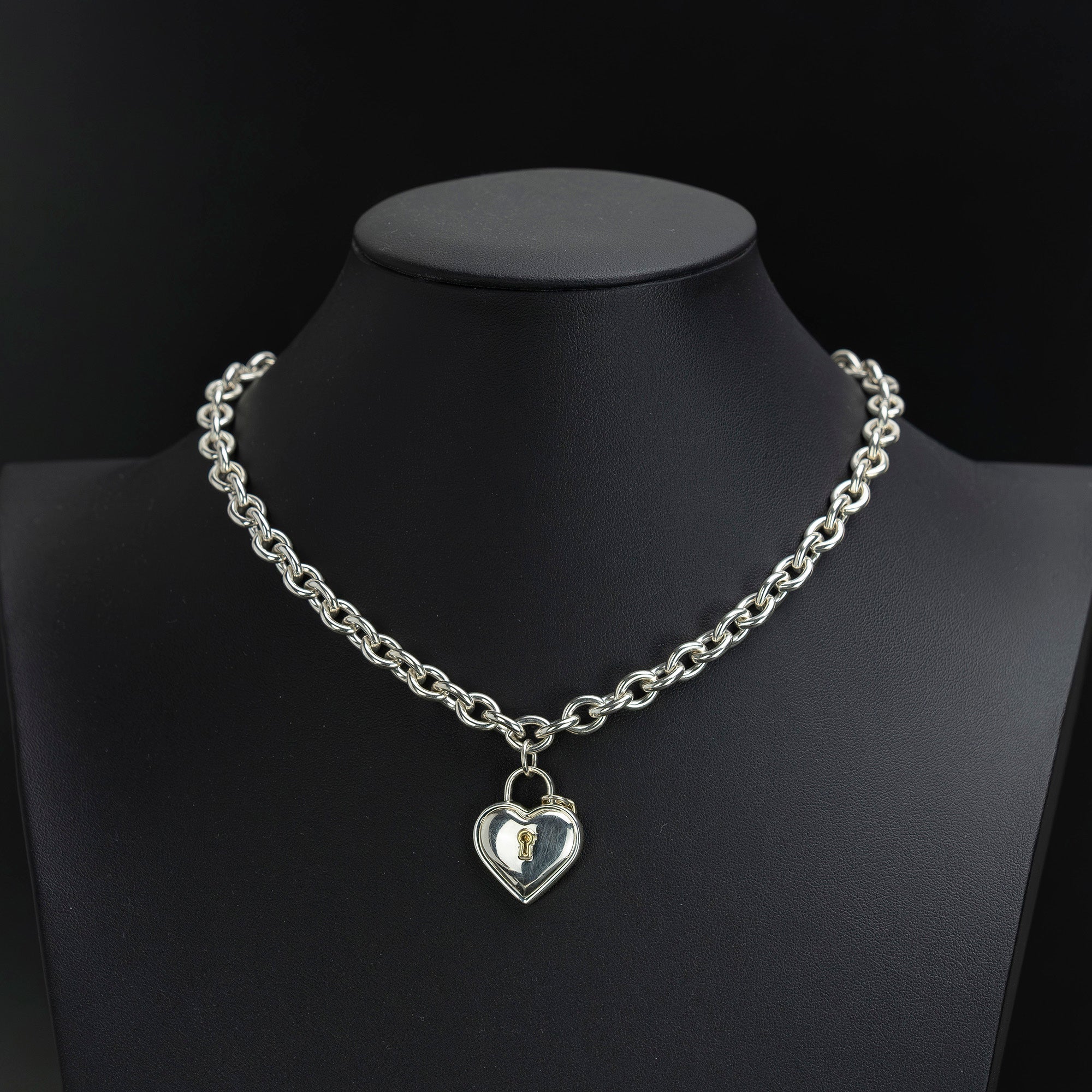 ティファニー TIFFANY&Co. ハートロック ネックレス 925/750 コンビ シルバー×ゴールド 約61g レディース アクセサリー 保存袋付