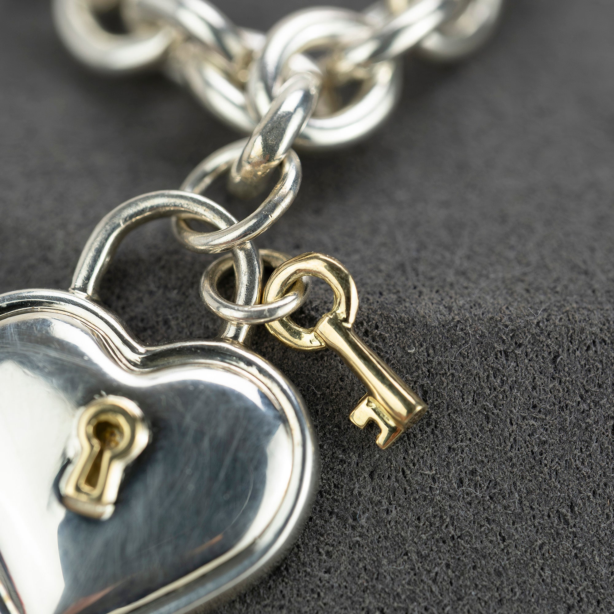 ティファニー TIFFANY&Co. ハートロック ネックレス 925/750 コンビ シルバー×ゴールド 約61g レディース アクセサリー 保存袋付