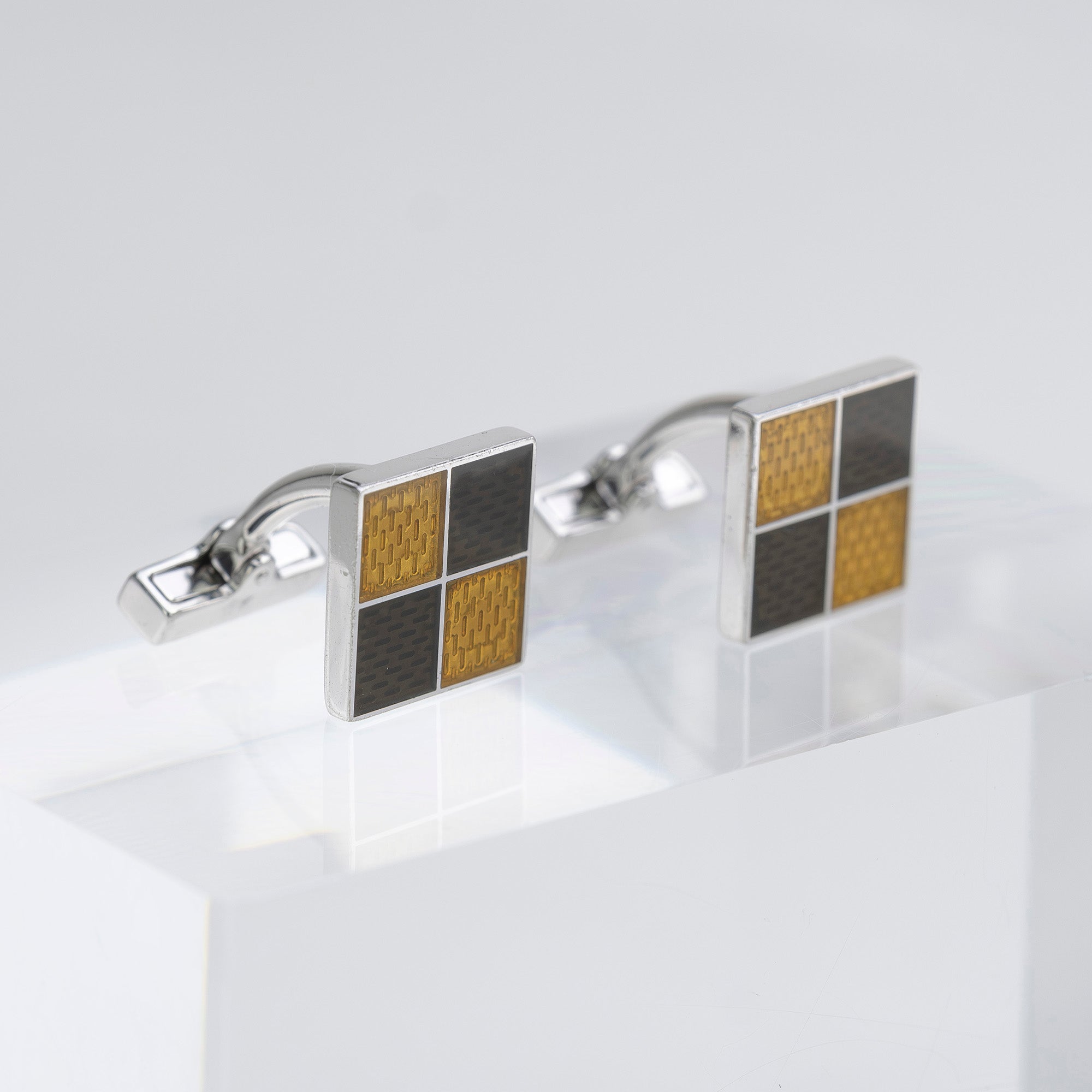 ルイ・ヴィトン LOUIS VUITTON ブトン ドゥ マンシェット ダミエ4 カフス M64675 シルバー925