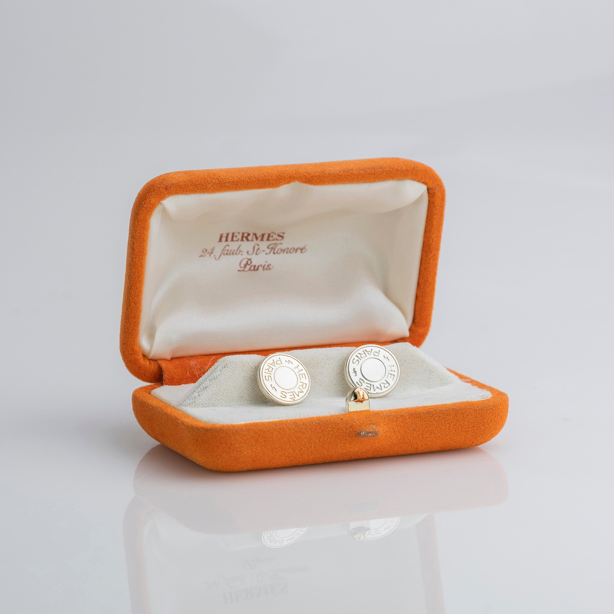 エルメス HERMES セリエ カフスボタン シルバー925 メンズアクセサリー ブランド小物 フォーマル ビジネス【専用ケース付】